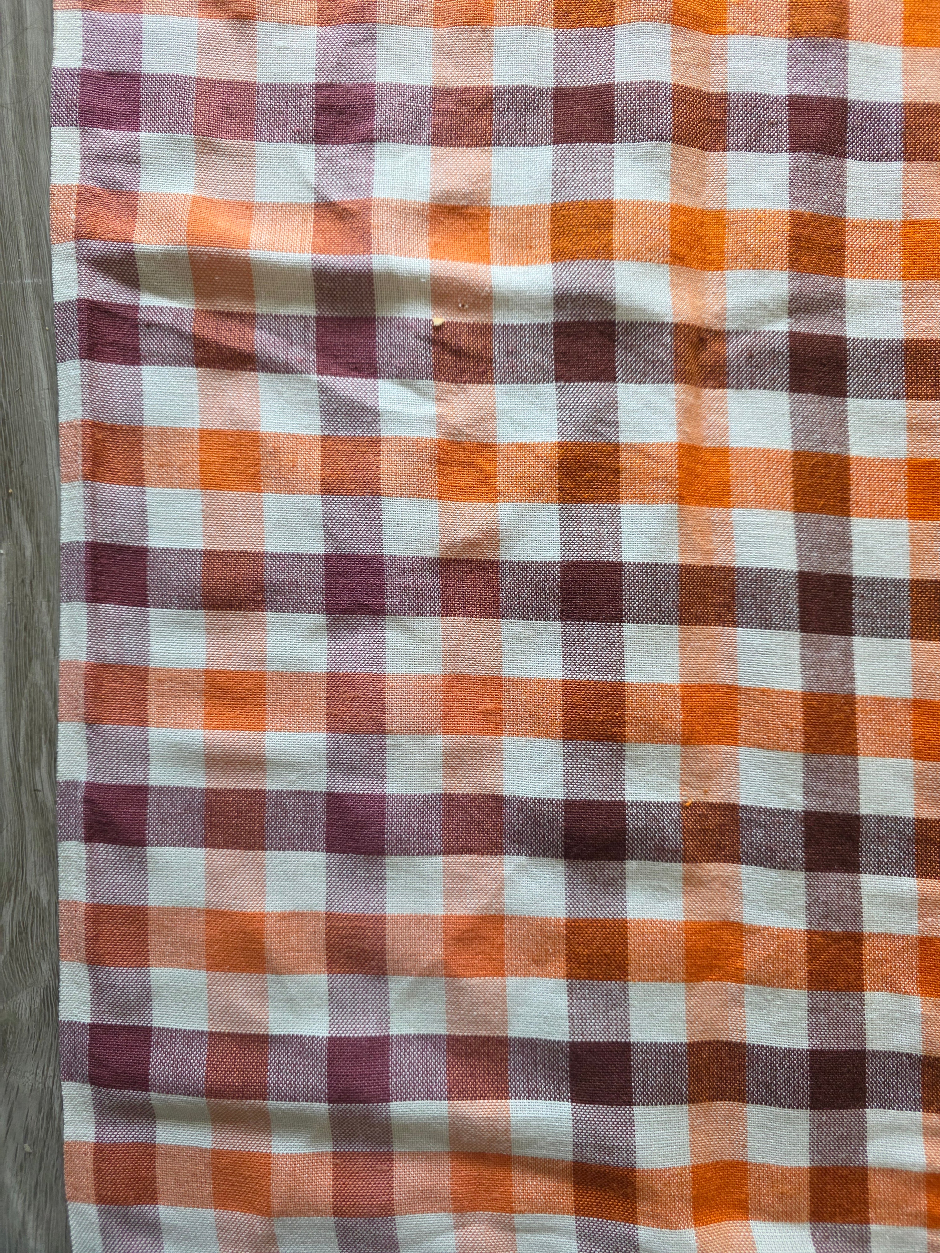 Vintage keukengordijnen jaren 70 geruit