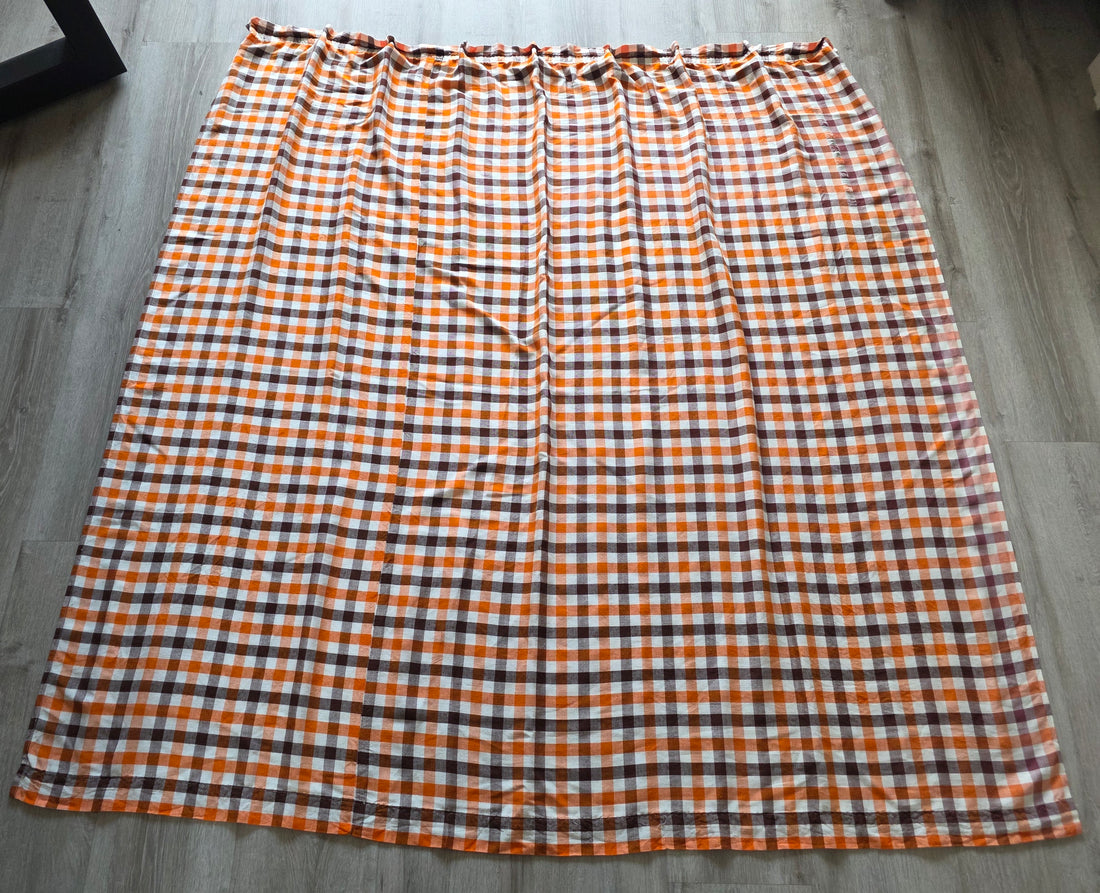 Vintage keukengordijnen jaren 70 geruit