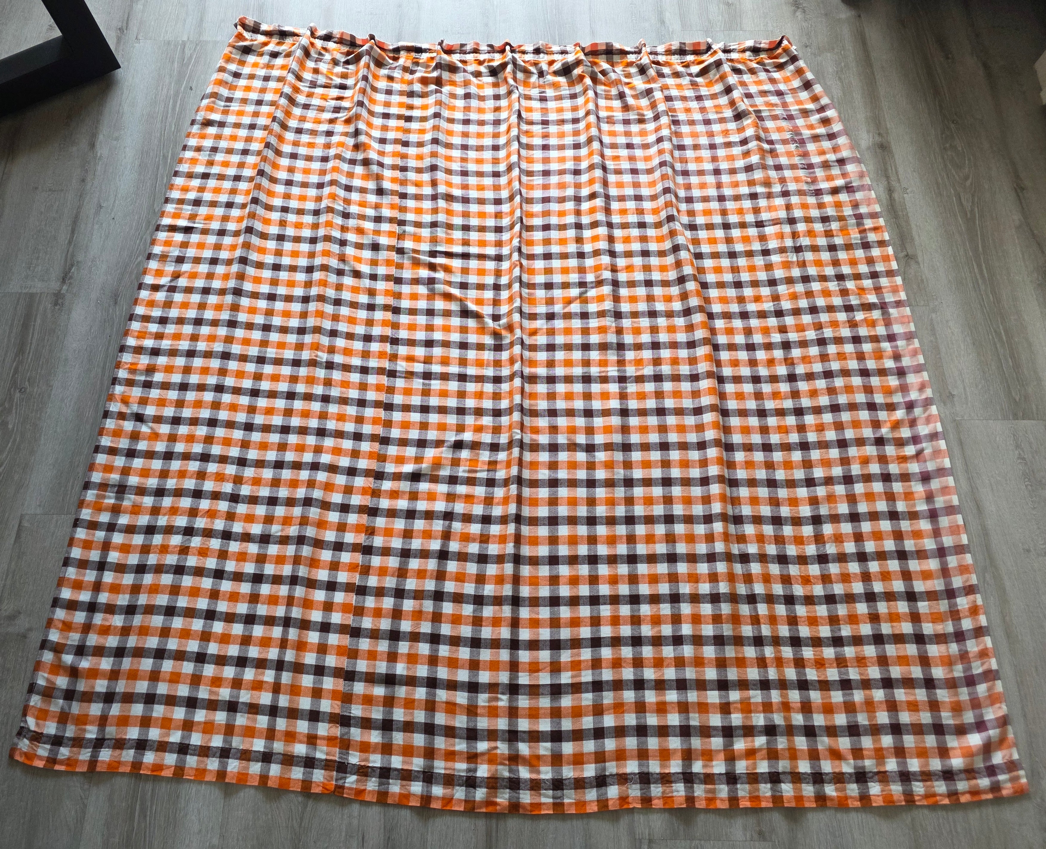 Vintage keukengordijnen jaren 70 geruit
