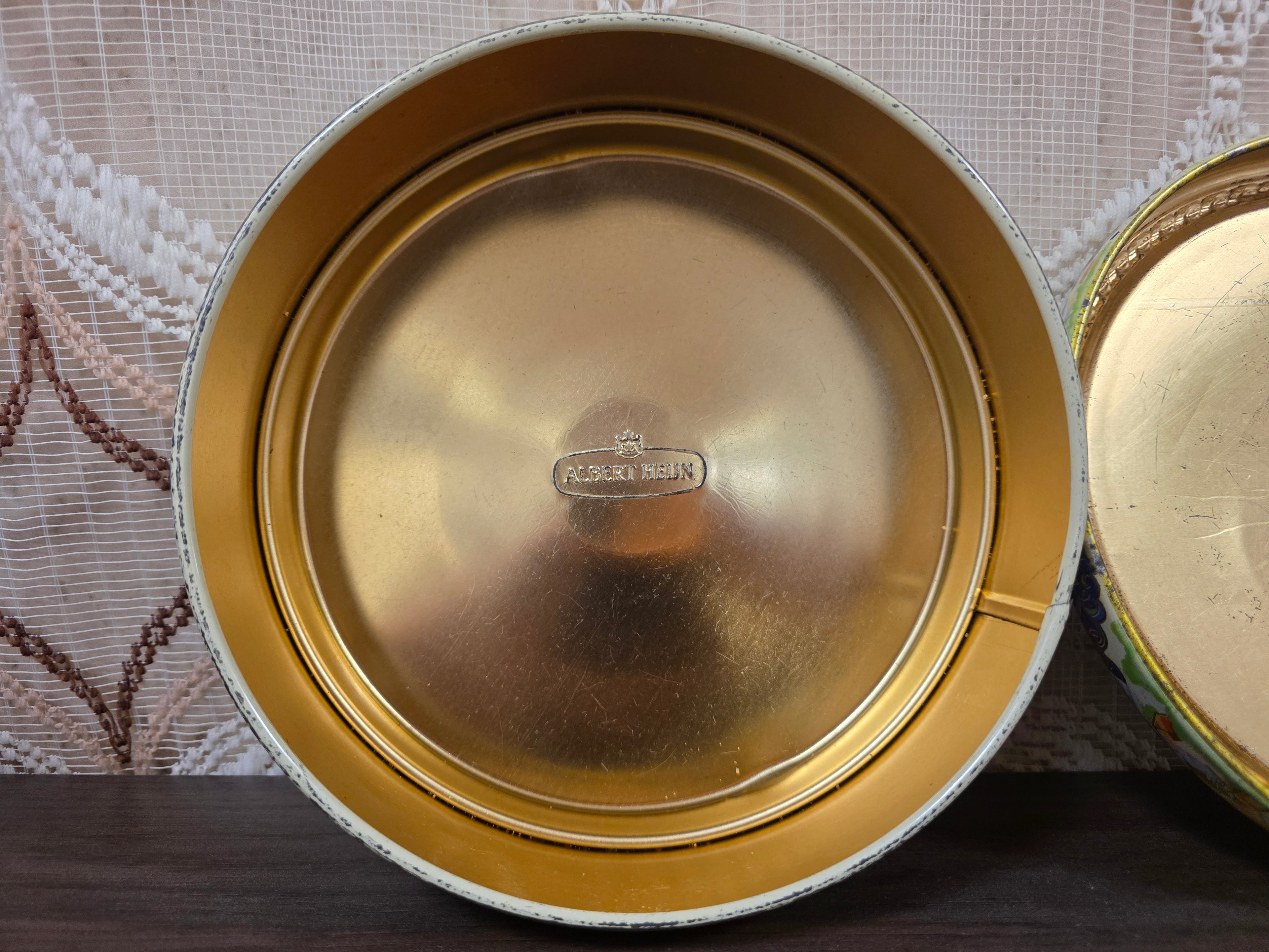 Albert Heijn vintage rond koekblik - koektrommel