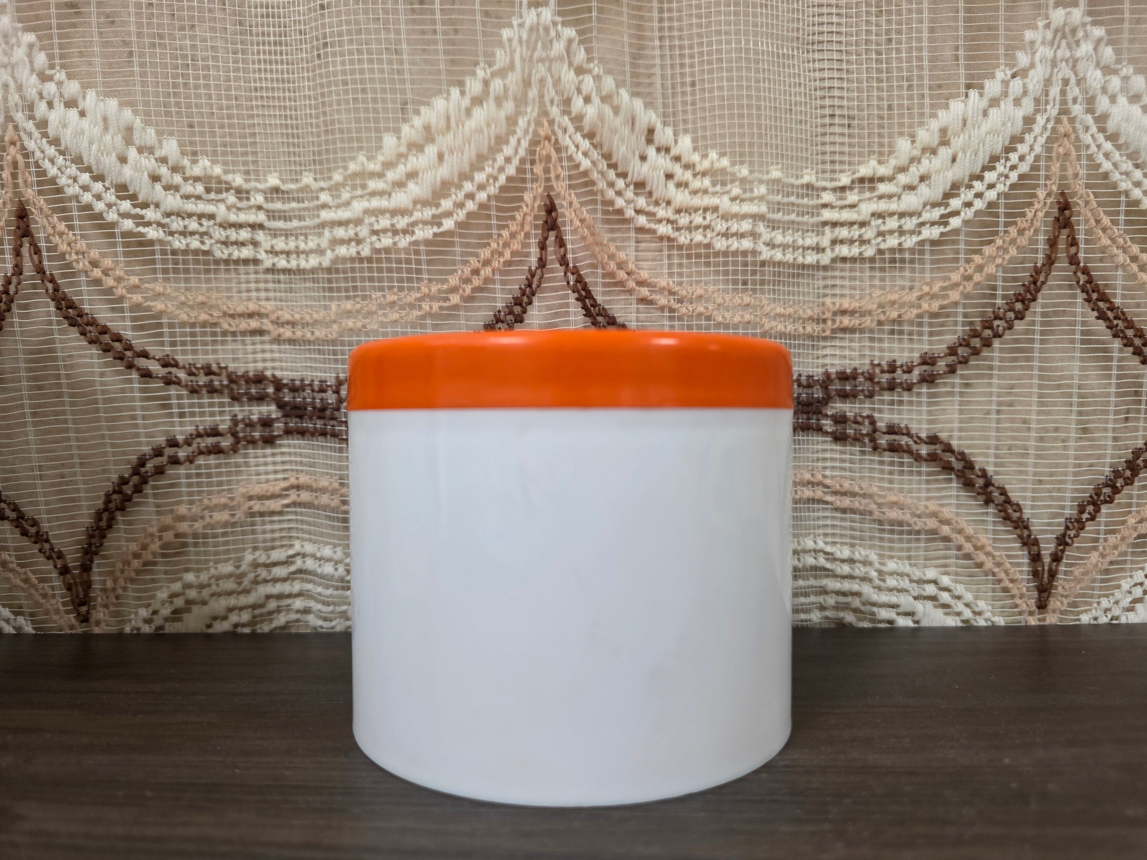 SENO voorraadpot bloemen oranje deksel