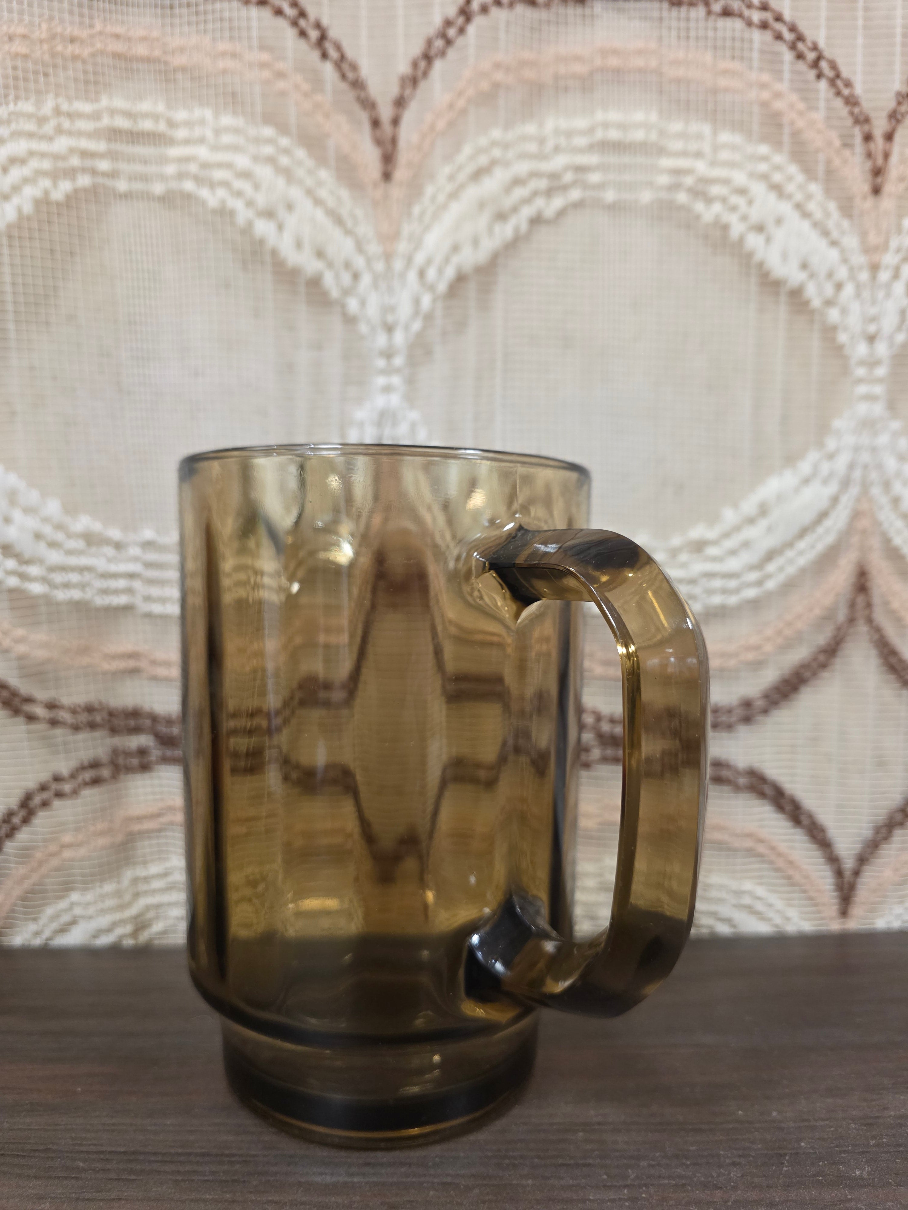 Vintage rookglas karaf van dik glas