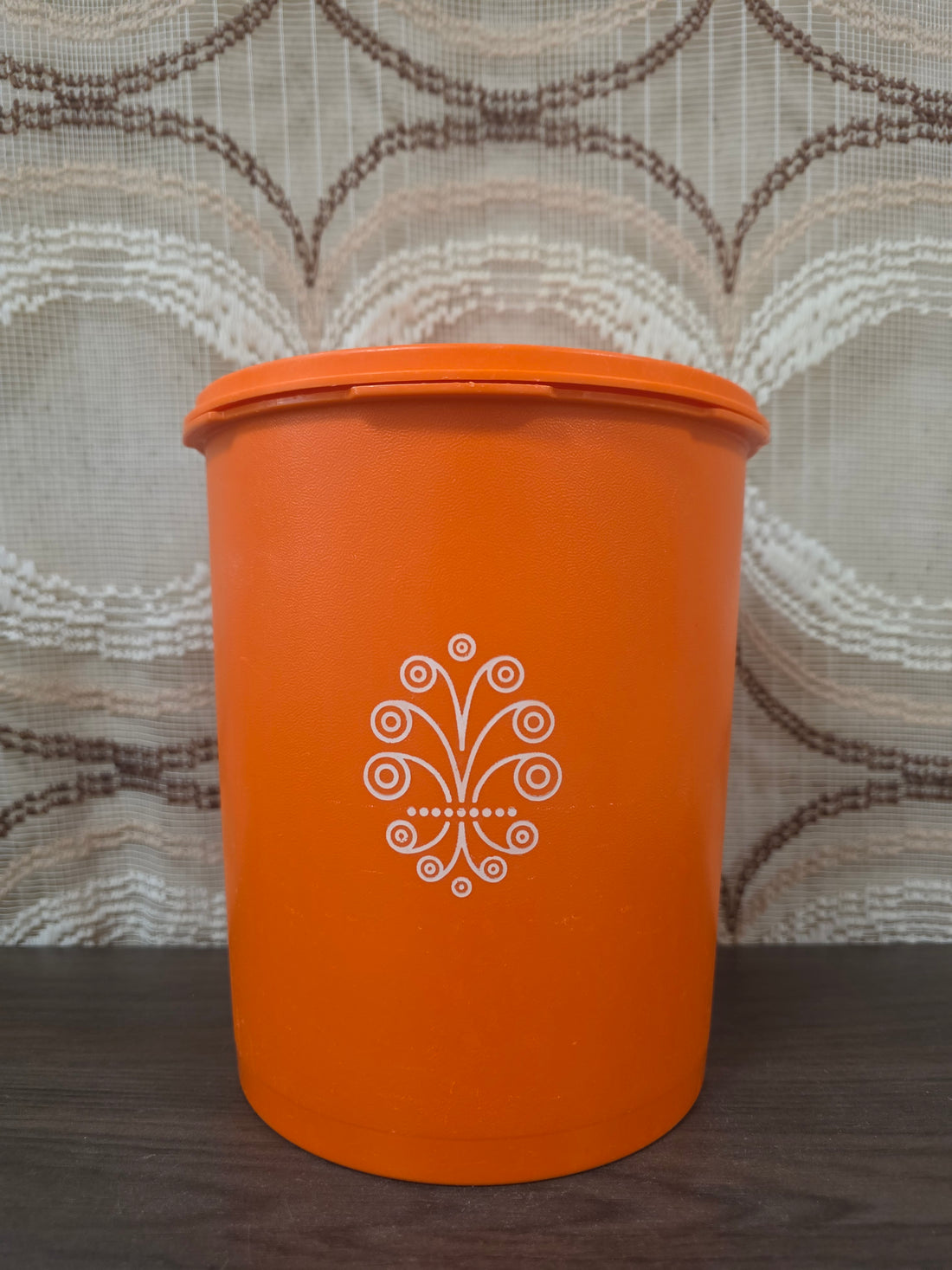 Tupperware voorraadbus oranje sterdeksel 21,5 cm