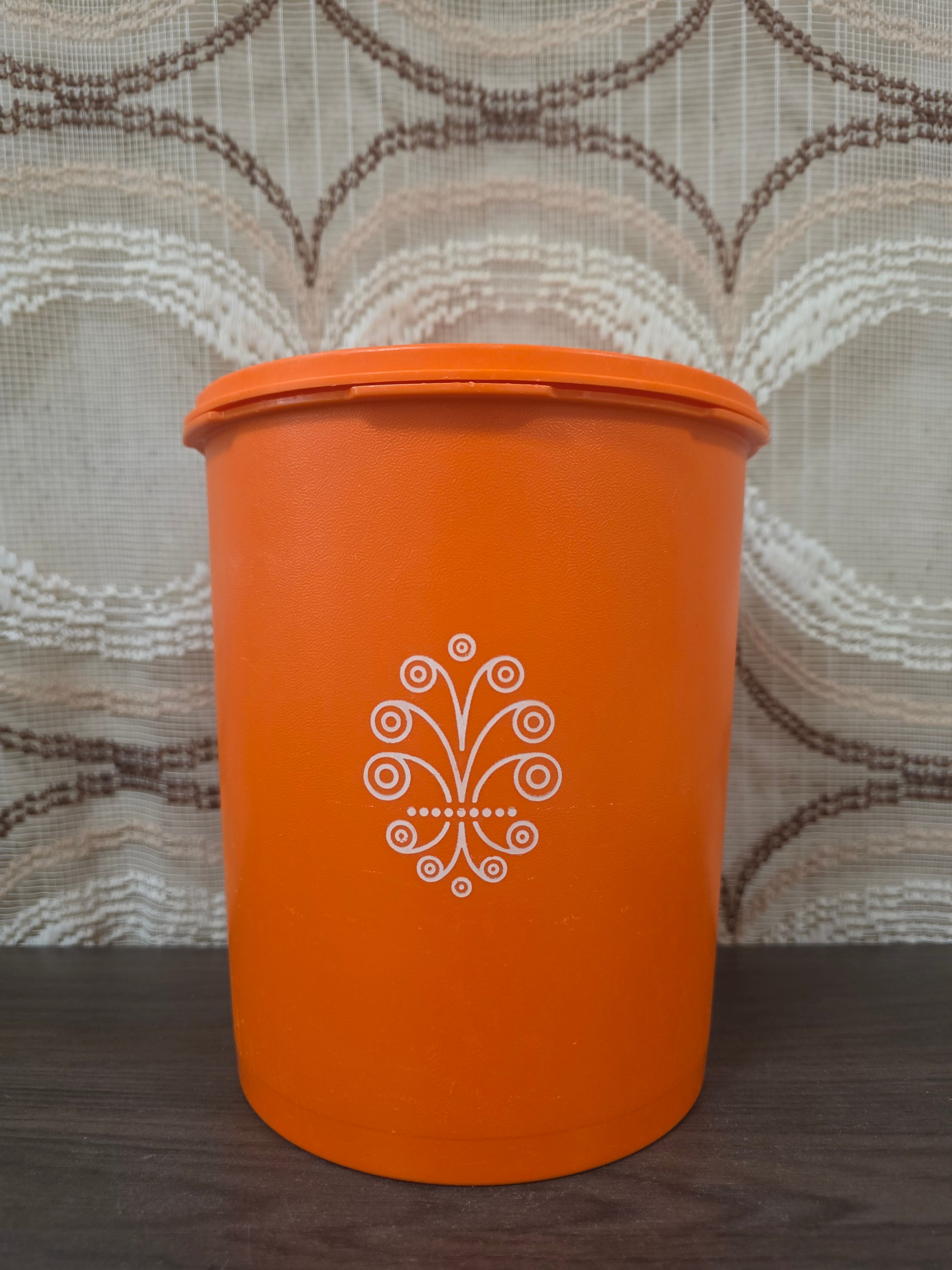 Tupperware voorraadbus oranje sterdeksel 19,5 cm
