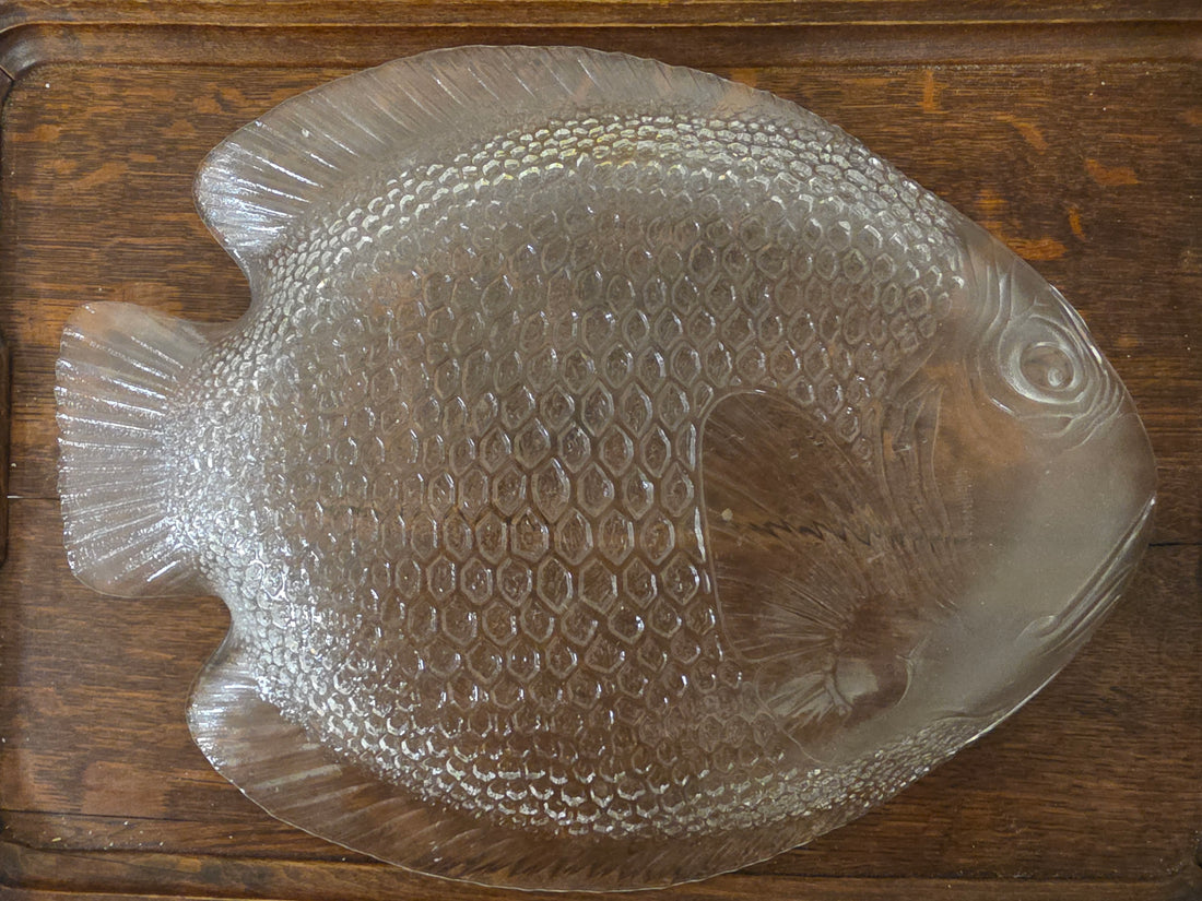Vintage Arcoroc France glazen visschaal 39 cm