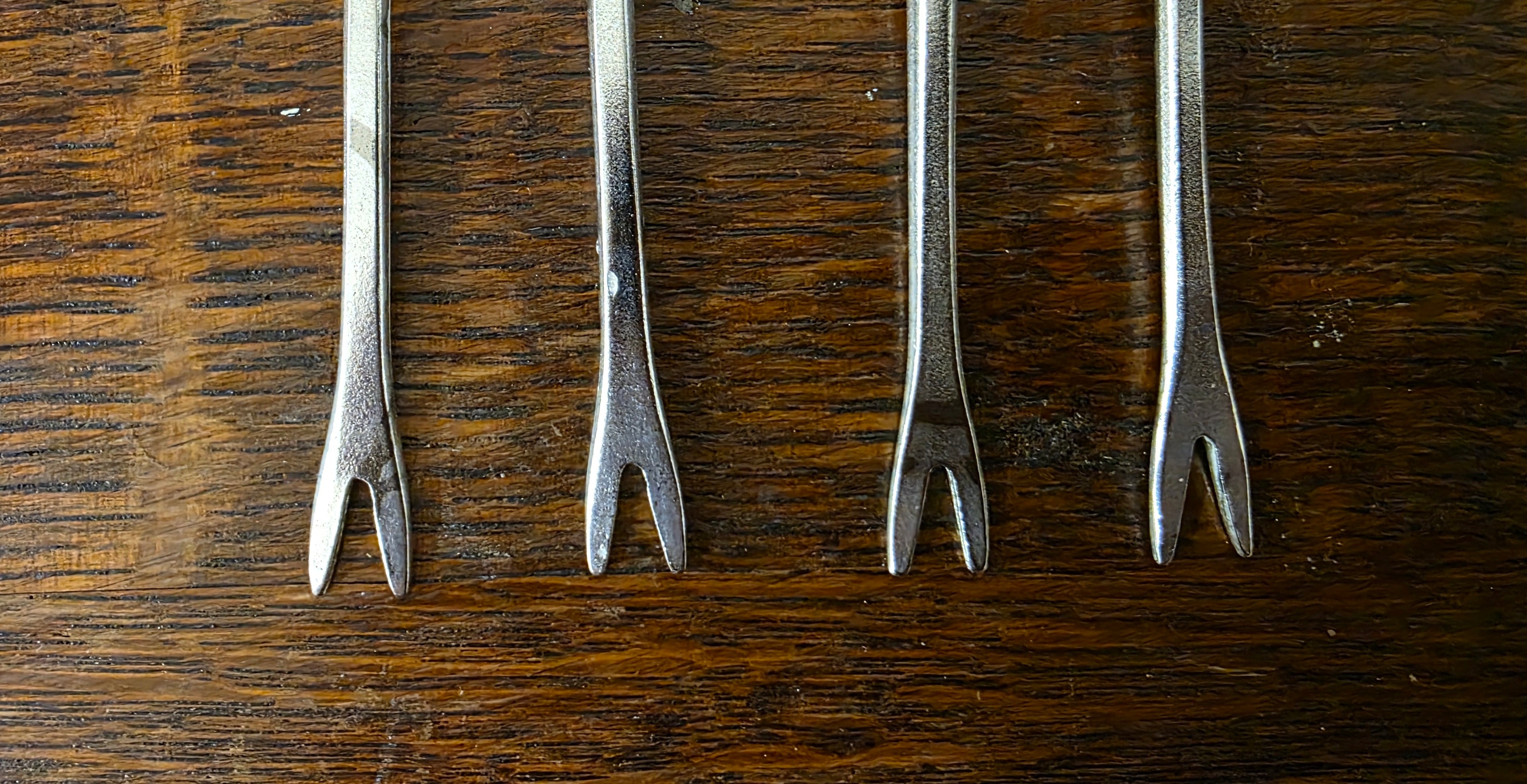 Vintage cocktailvorkjes met fruit – set van 4