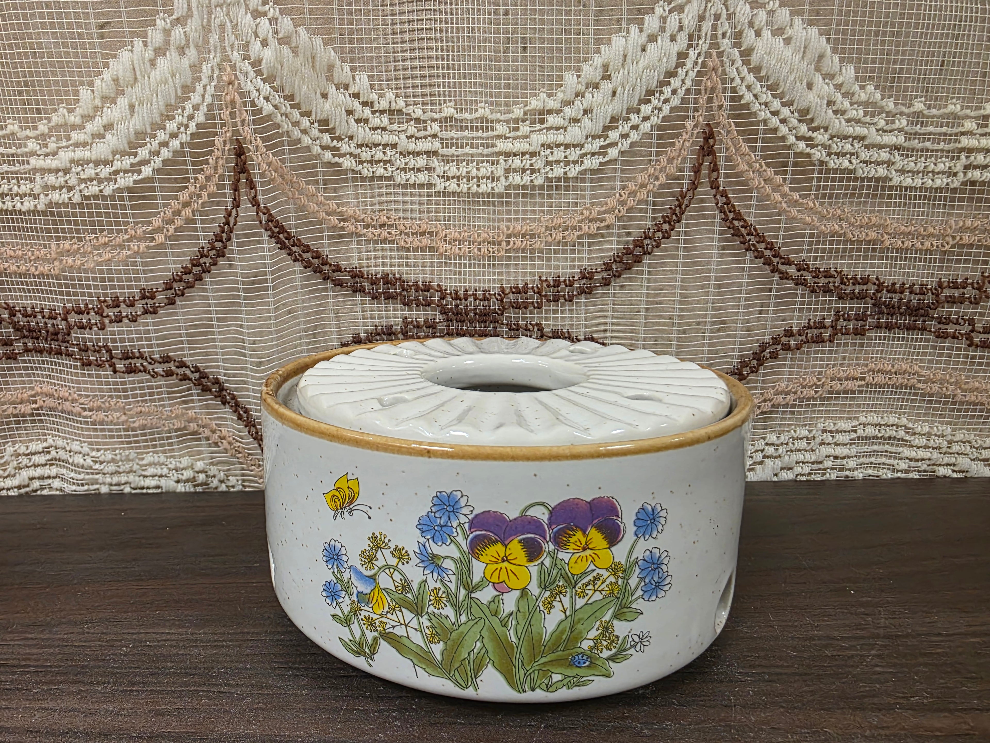 Wildflower rechaud viooltjes keramiek