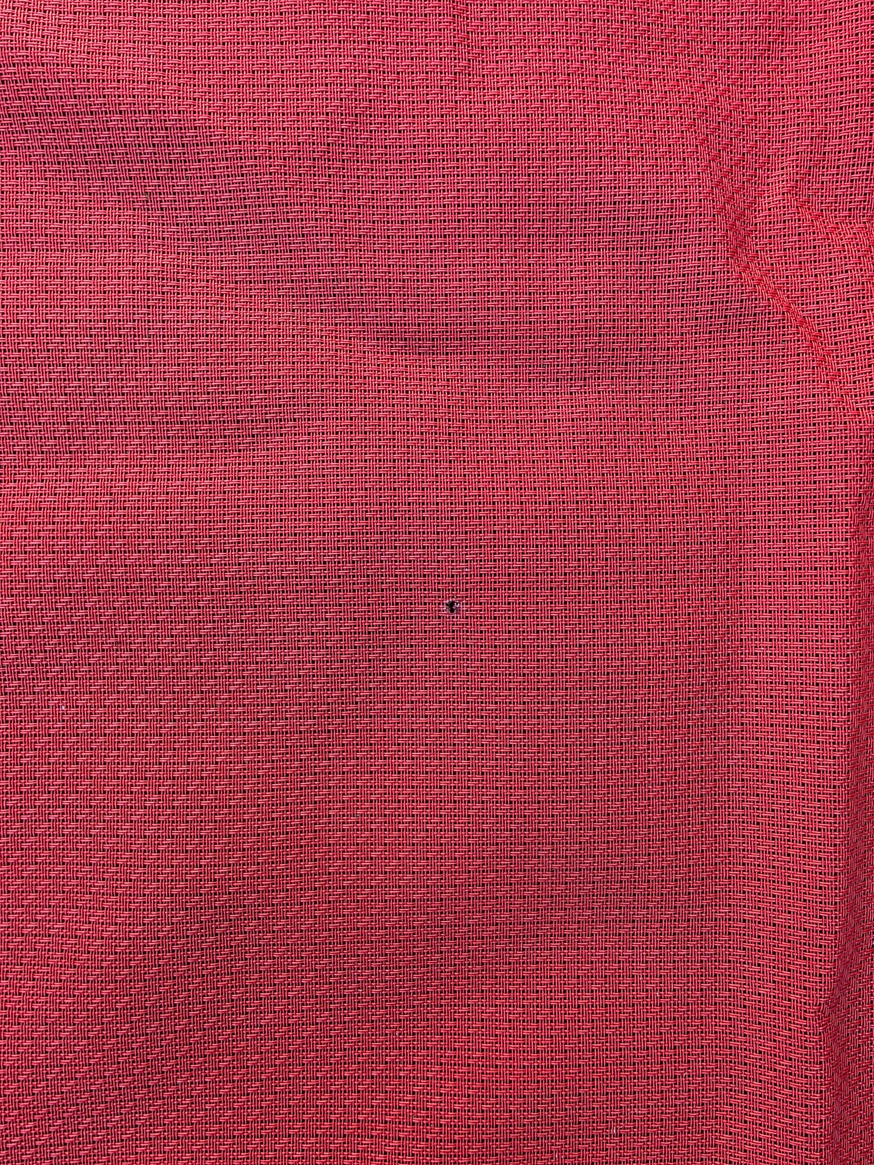 Vintage vinyl tafelkleed rood met witte sierrand