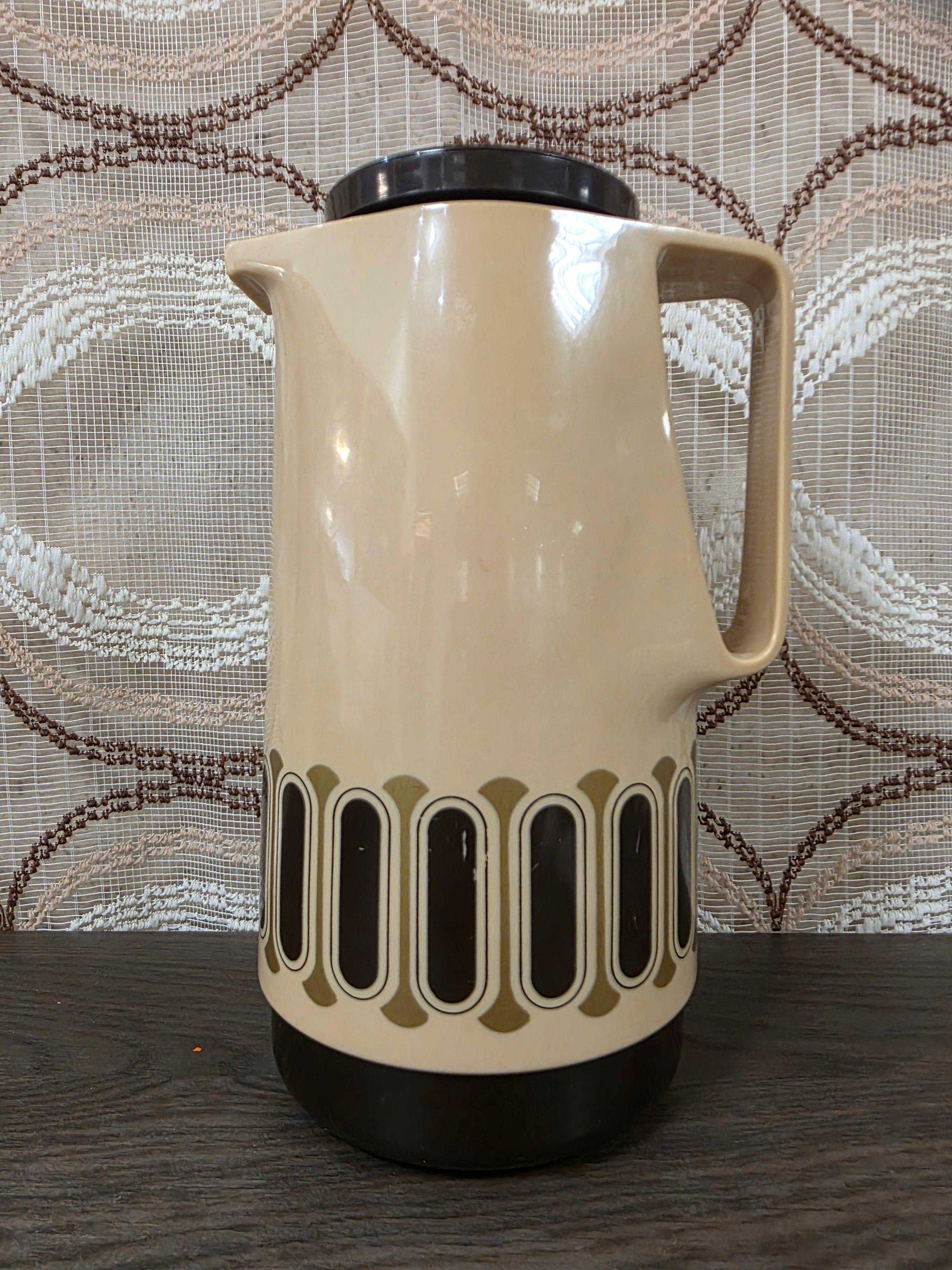 Vintage Zimmermann thermoskan crème bruin
