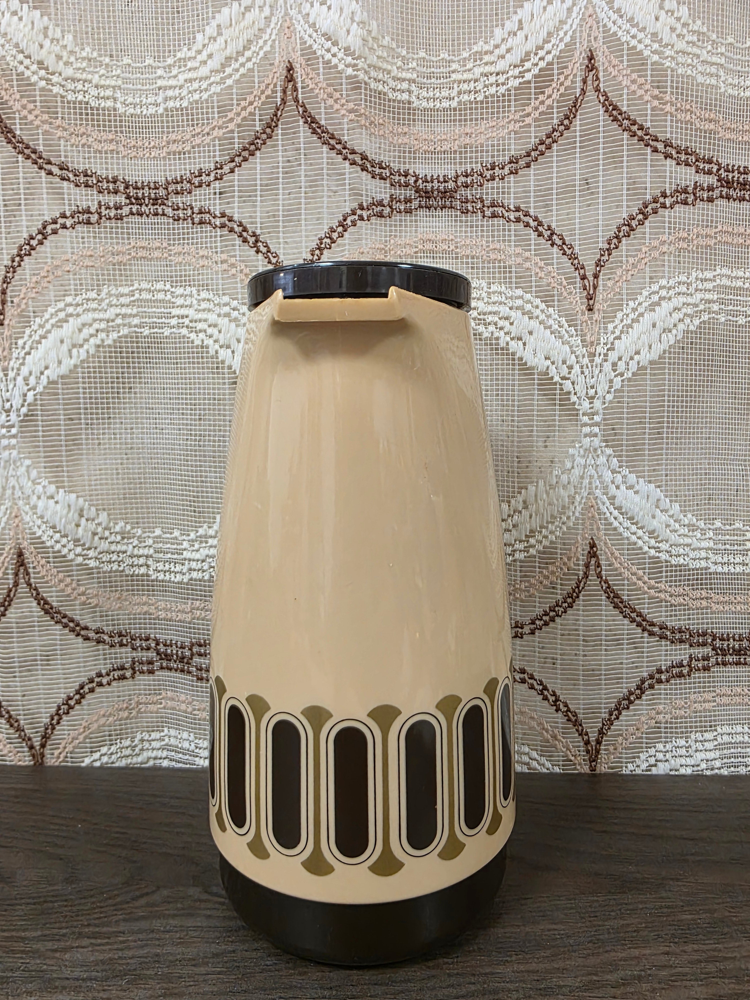 Vintage Zimmermann thermoskan crème bruin
