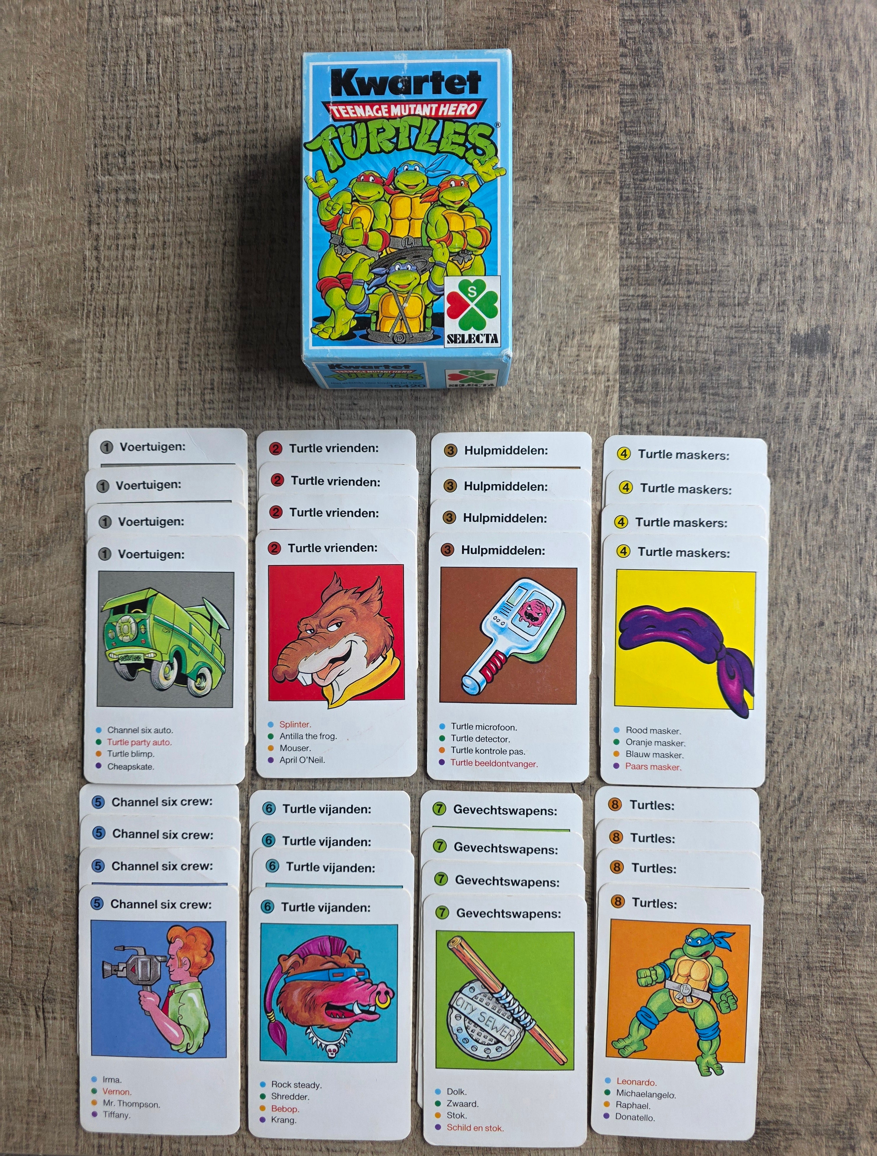 Teenage Mutant Hero Turtles kwartet Selecta 1990