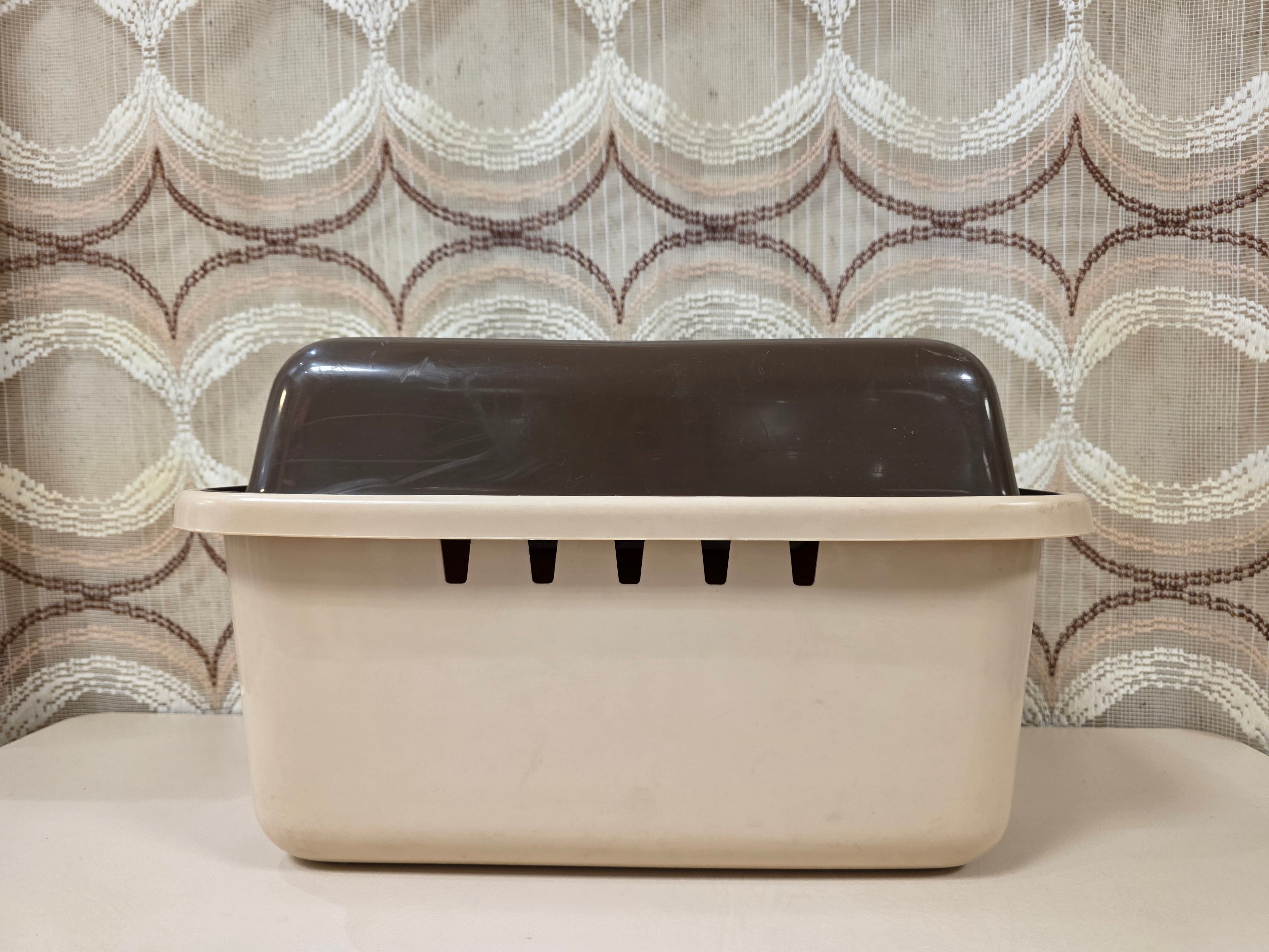 Vintage Curver aardappelbak beige bruin