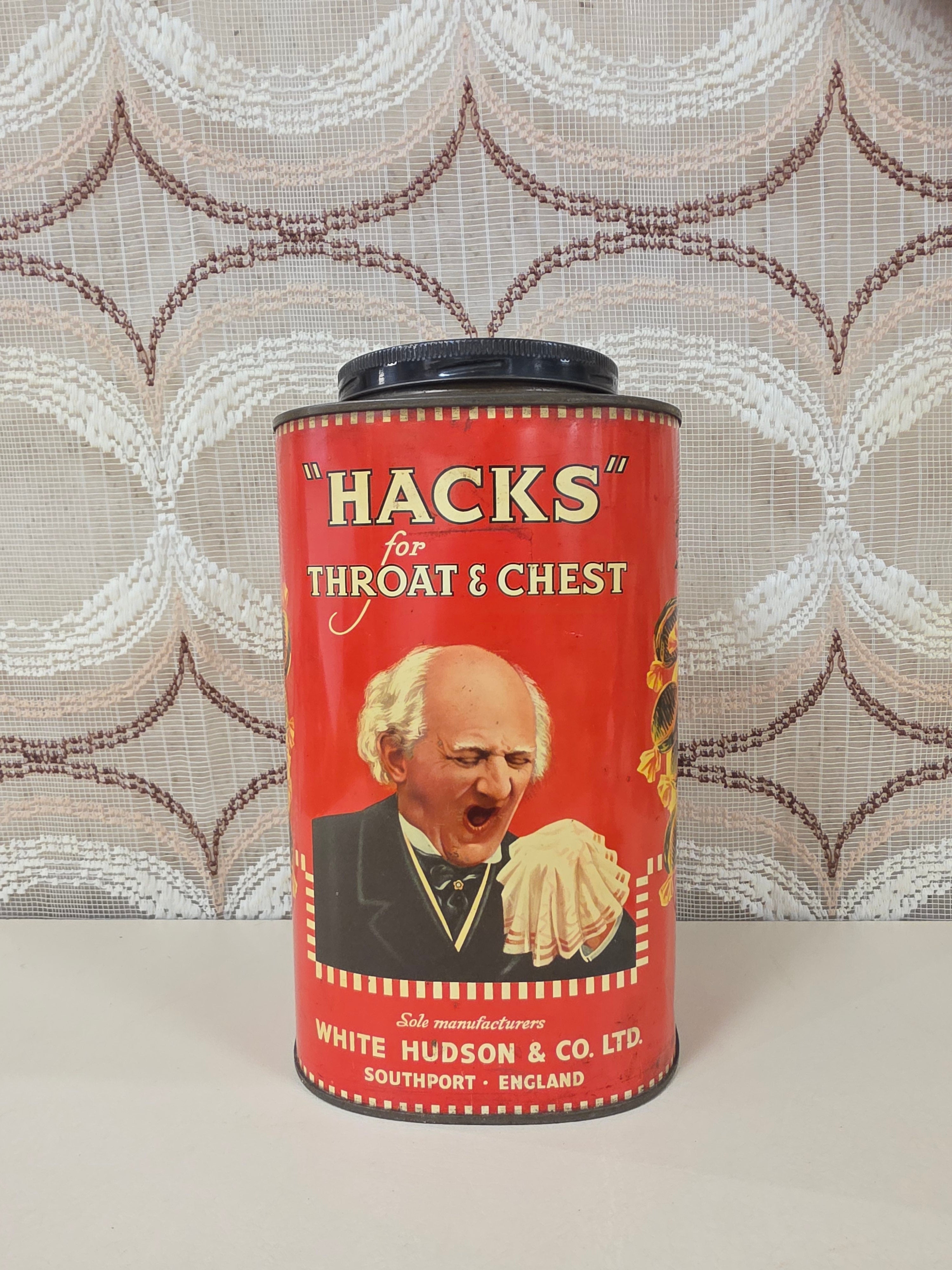 Vintage HACKS reclameblik White Hudson & Co England