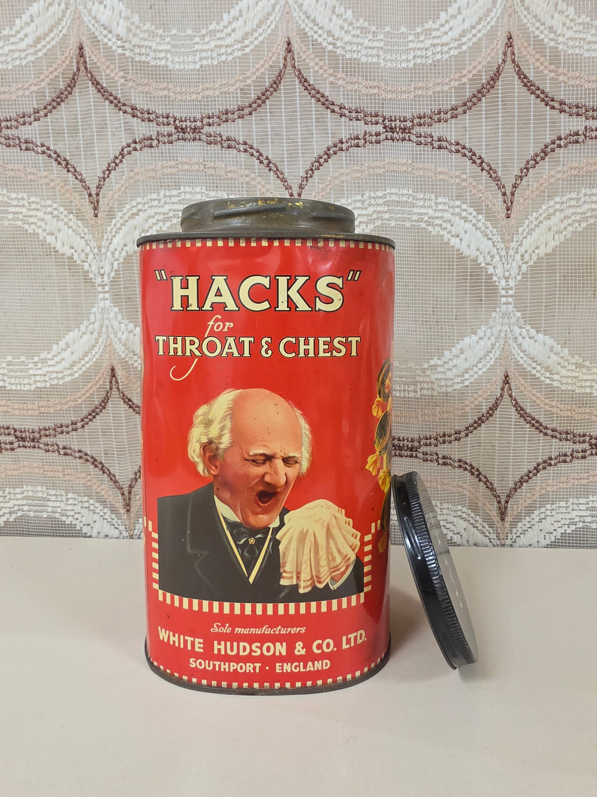 Vintage HACKS reclameblik White Hudson & Co England