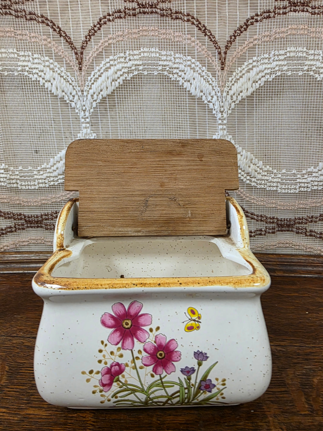 Wildflower zoutpot met roze bloemen