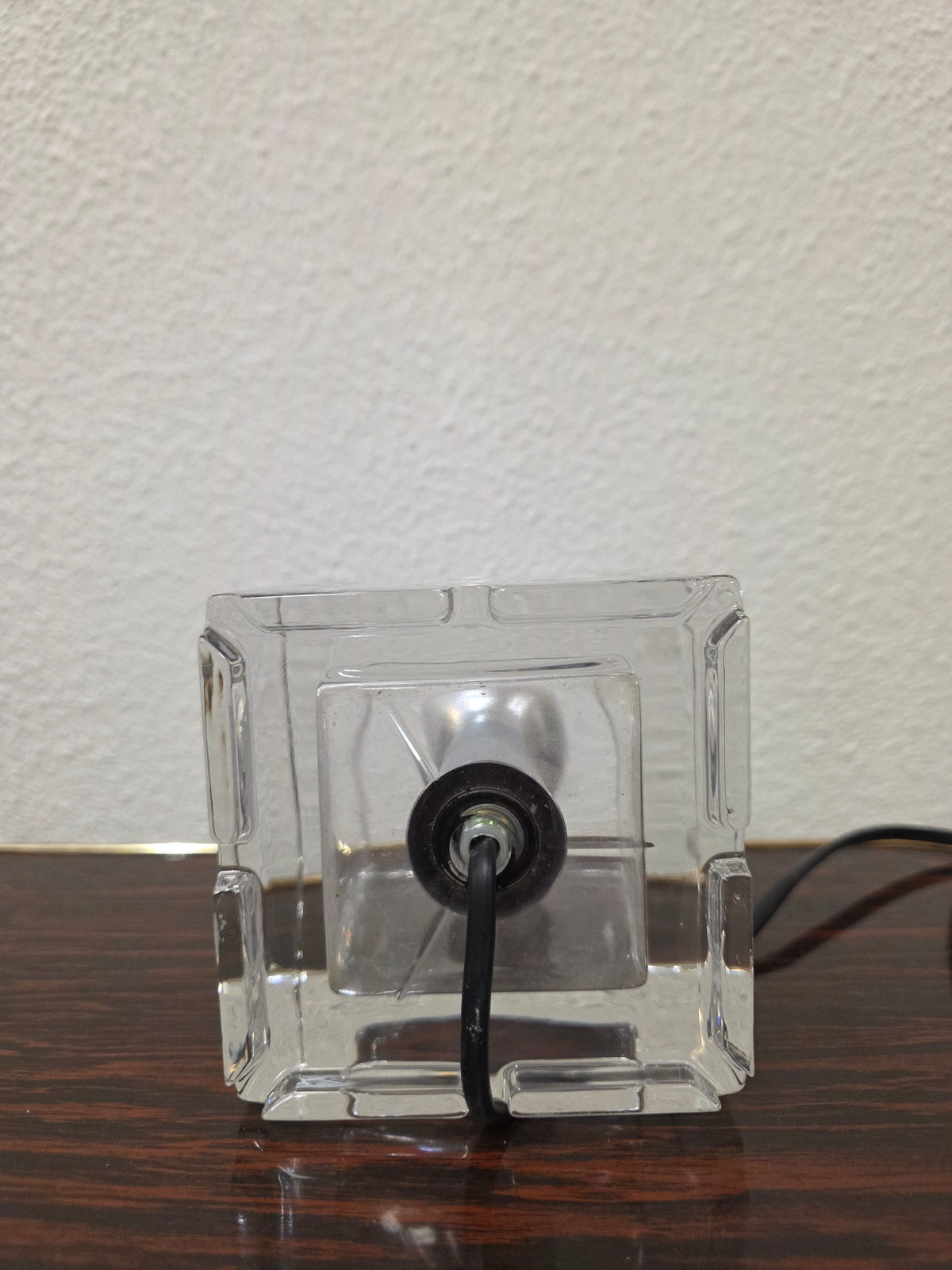 Vintage Nachtmann Ice Cube glazen tafellamp β jaren 70