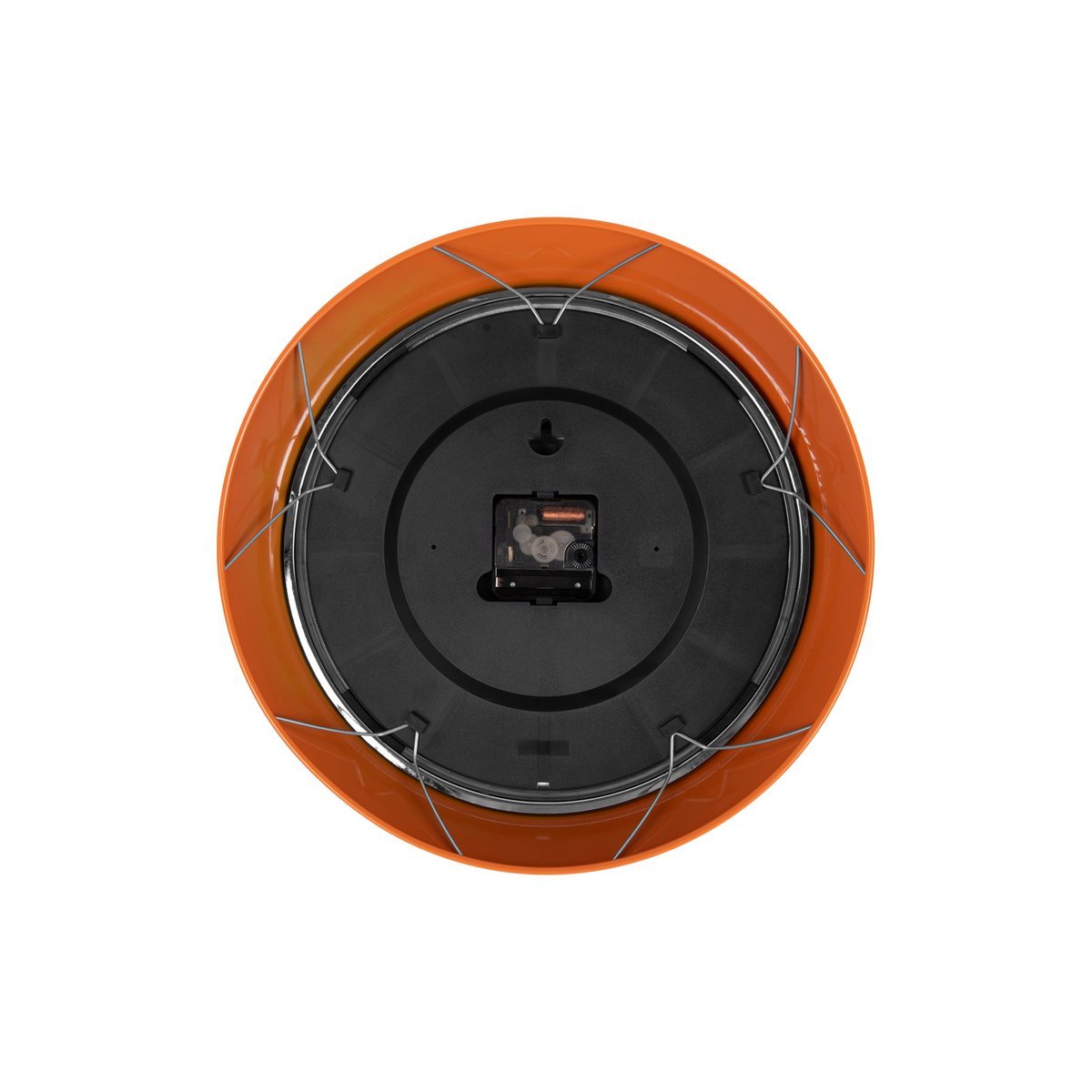 Retro oranje ronde wandklok