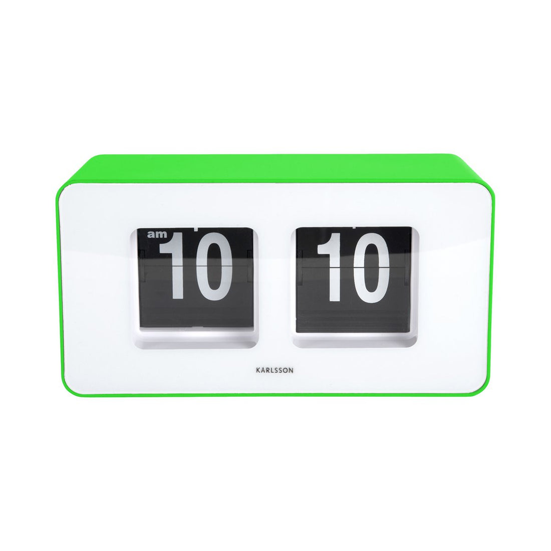 Retro flipklok Karlsson groen – tafel of wandmodel