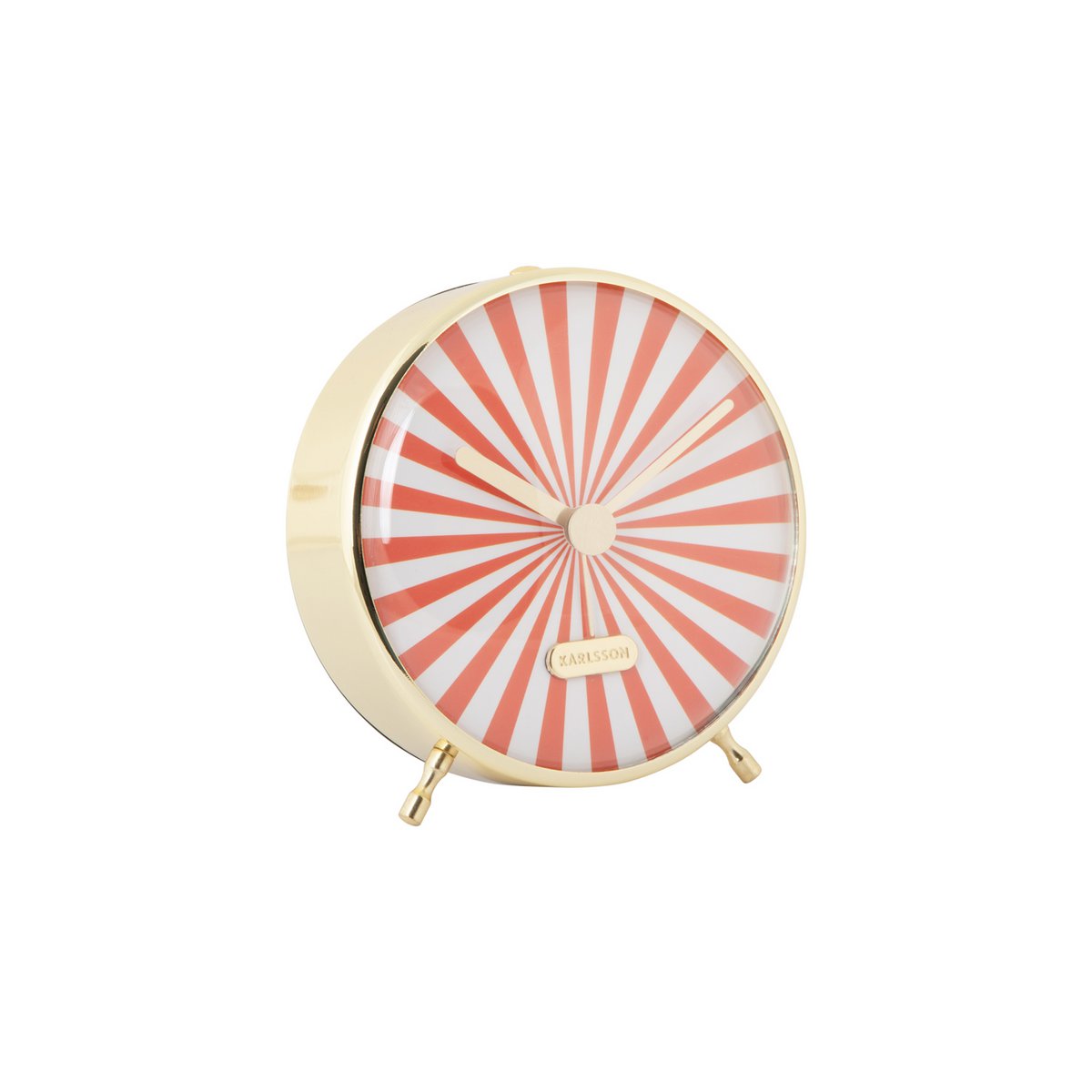 Retro wekker Karlsson Candy Swirl – oranje metaal