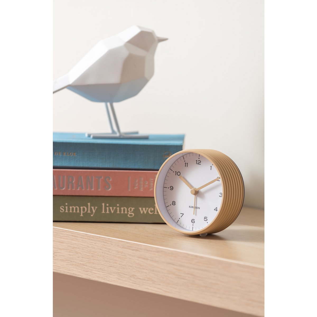 Retro wekker Circus Rings – beige Karlsson tafelklokje