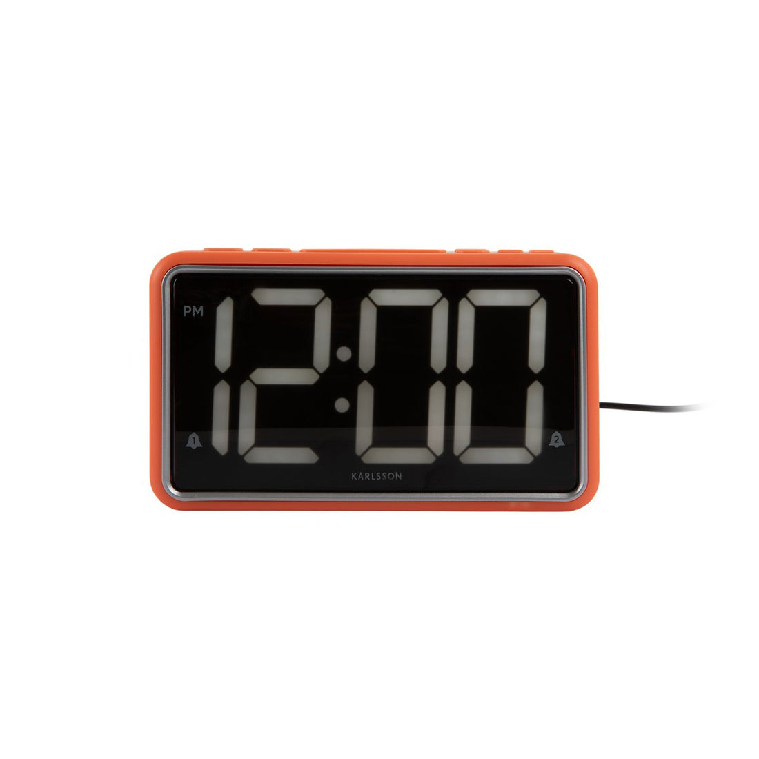 Retro wekker Karlsson oranje – met groot display