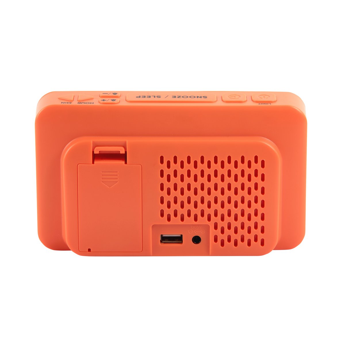Retro wekker Karlsson oranje – met groot display
