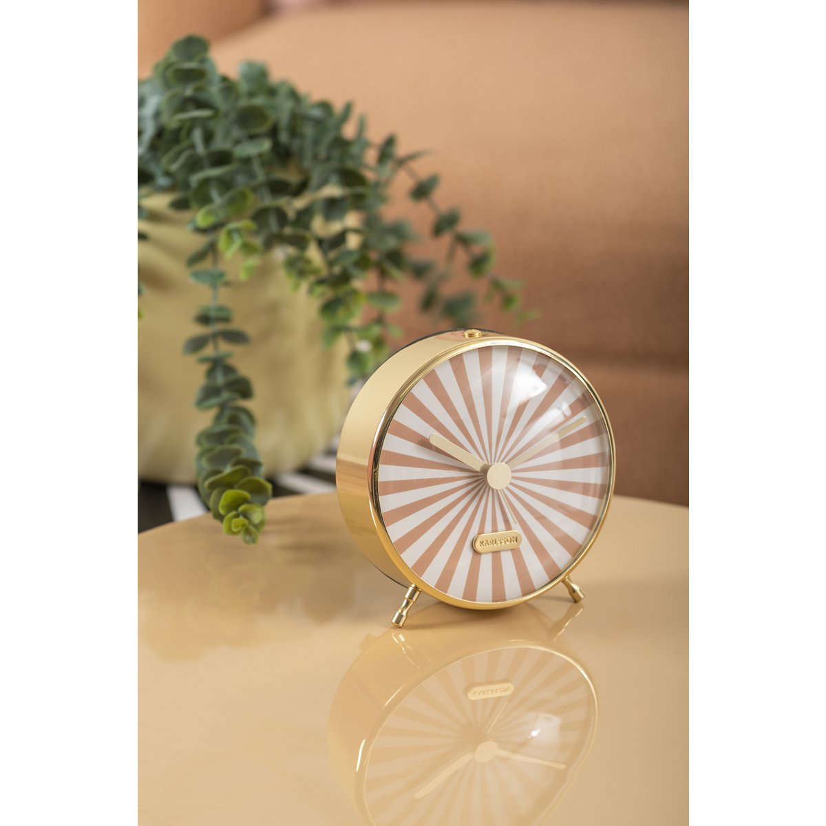 Retro wekker Karlsson Candy Swirl Beige