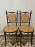 Vintage Fischel Thonet bistro stoelen set 2 stuks