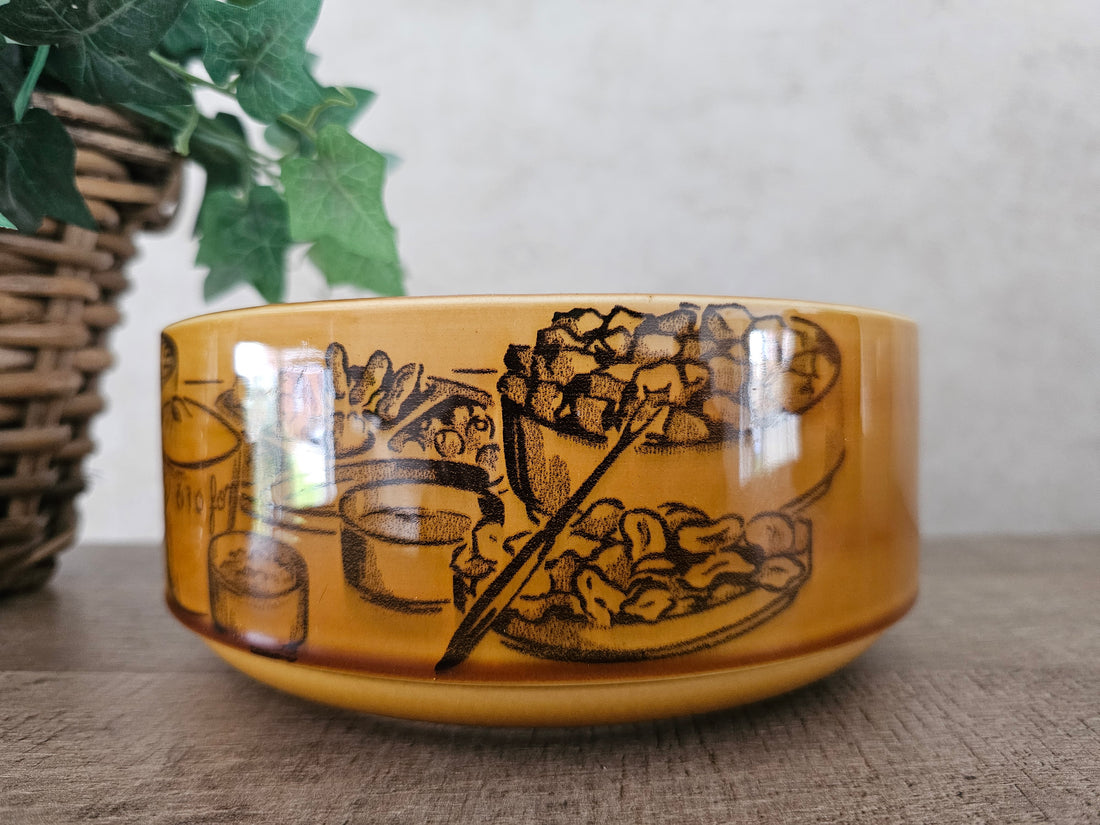 Gien France vintage bruine schaal