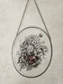 Vintage Glas in lood raamhanger bloeme
