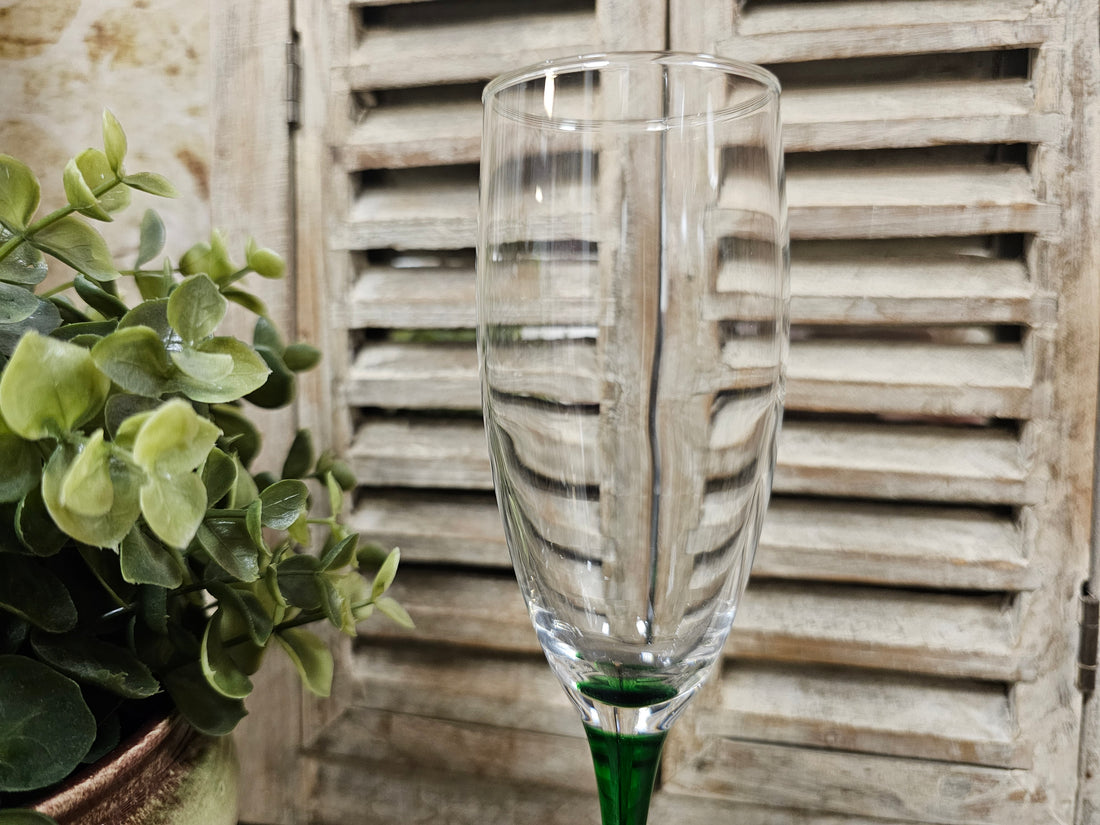 Luminarc France champagne glas groen