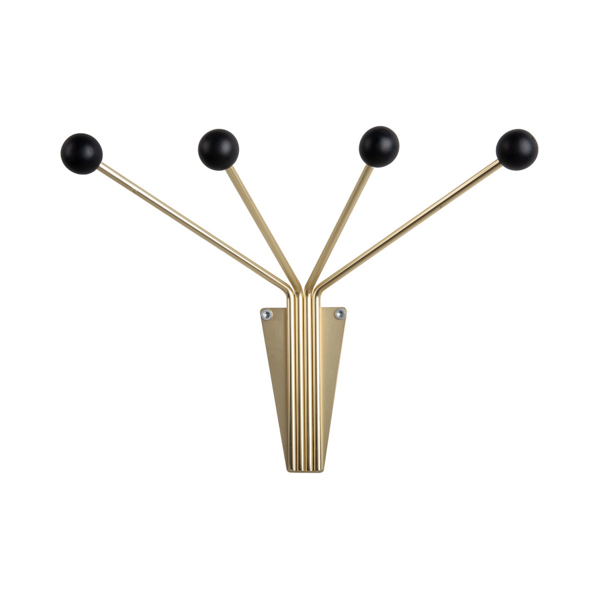 Retro Neptunes kapstok met bollen goud met zwart