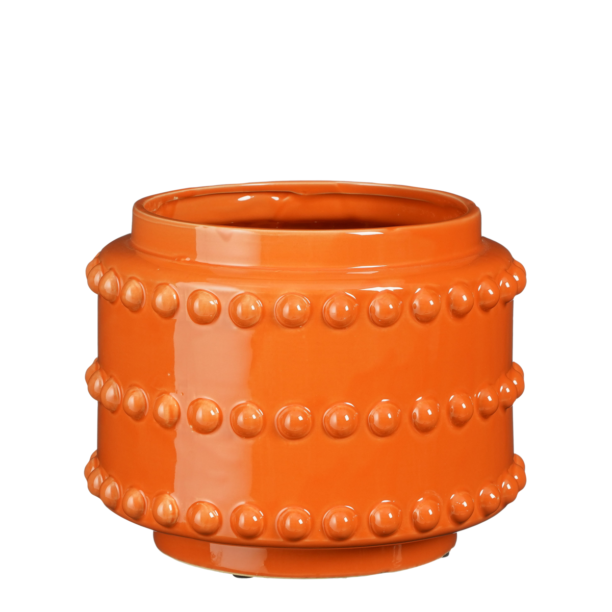 Retro oranje bloempot