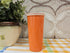 Oranje vintage Tupperware beker met deksel, inhoud 250 ml, jaren 70