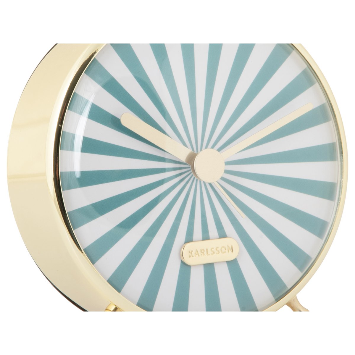 Retro wekker Karlsson Candy Swirl – pastelblauw metaal