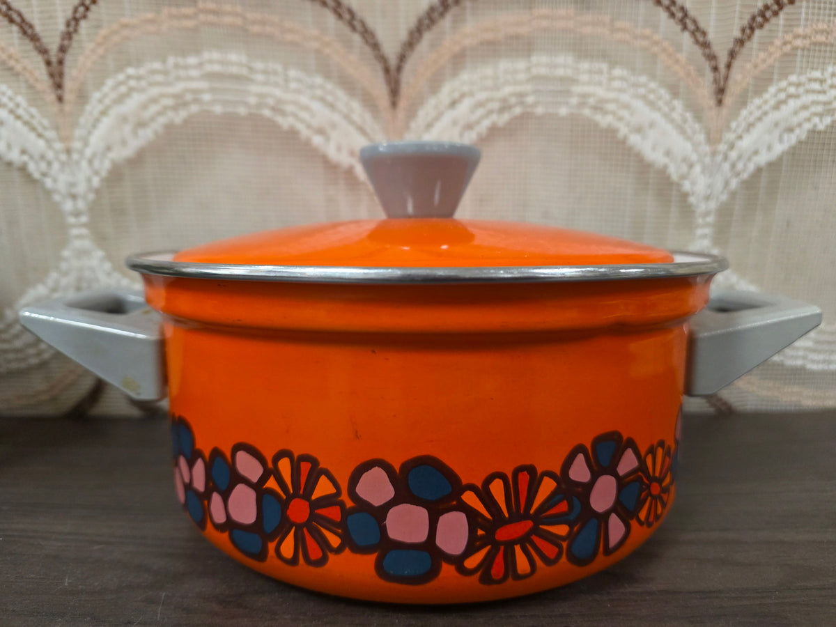 Oranje Brabantia Diane pan met bloemenmotief, diameter 18,5 cm