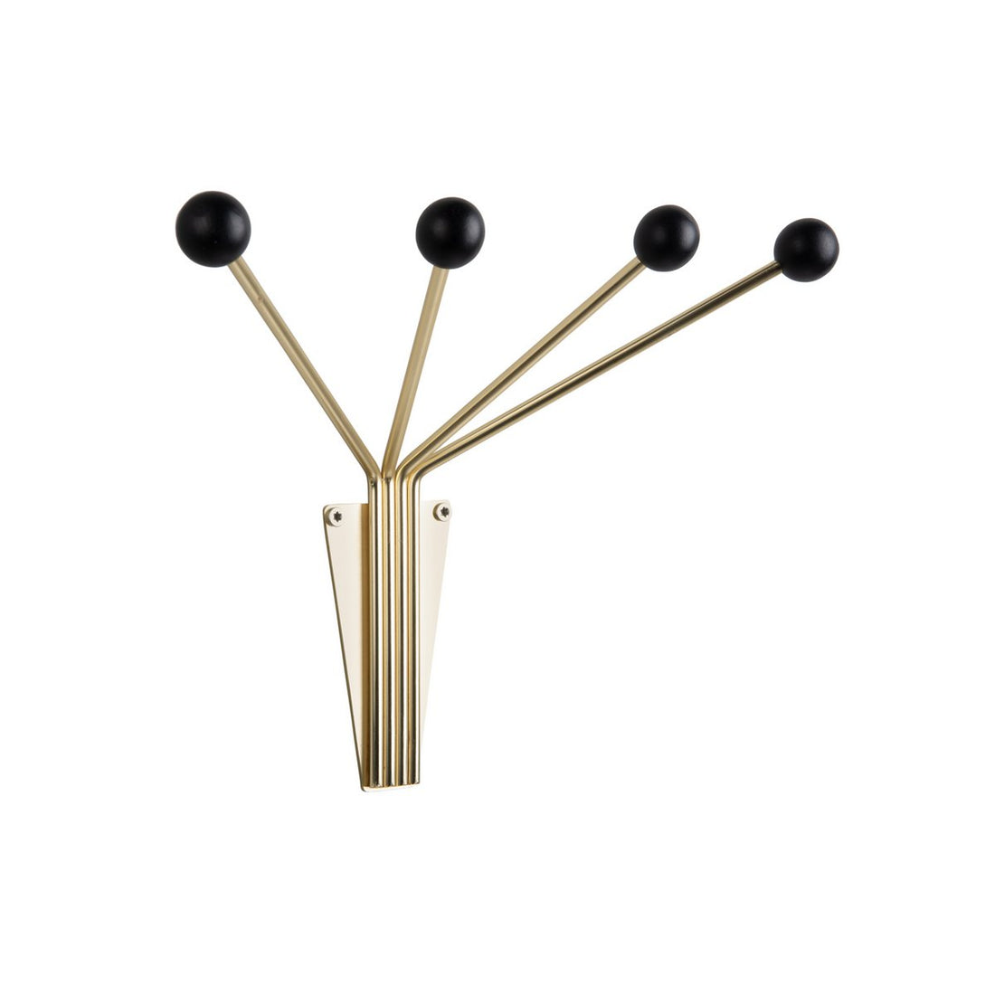 Retro kapstok met bollen zwart goud