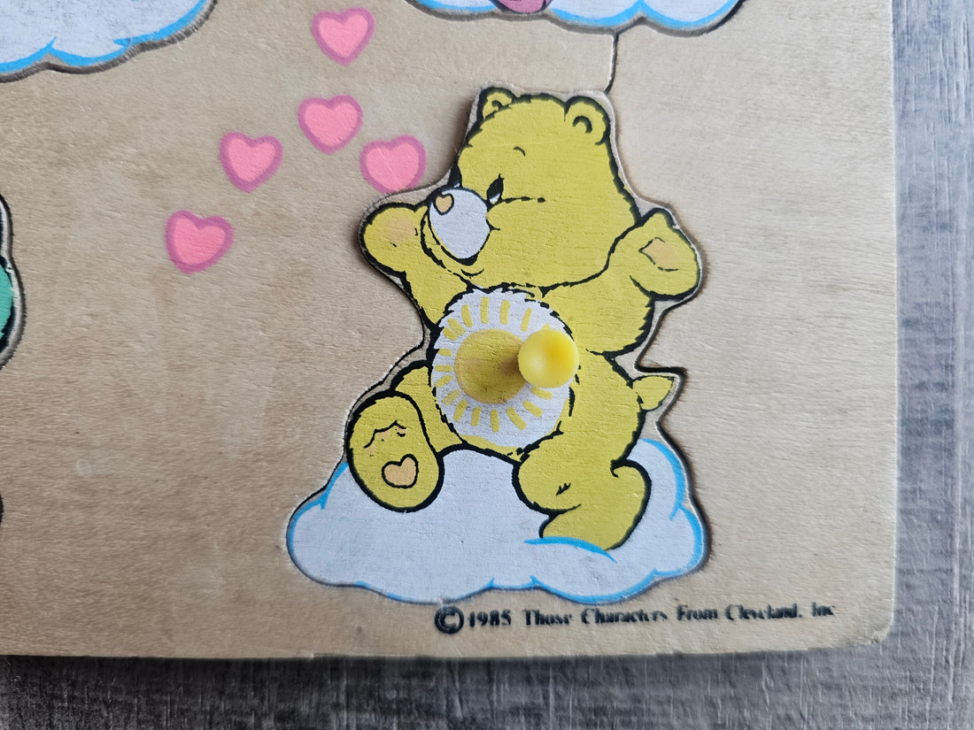 Troetelberen vintage houten puzzel 1985 Care Bears speelgoed