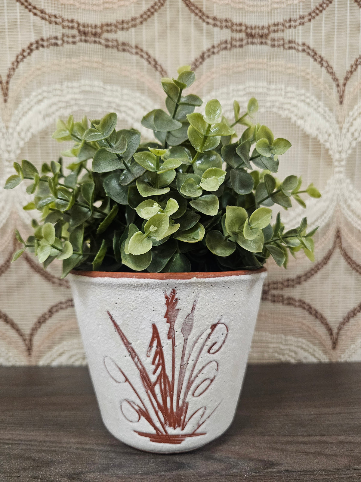 Vintage bloempot Boonstra keramiek 14 cm