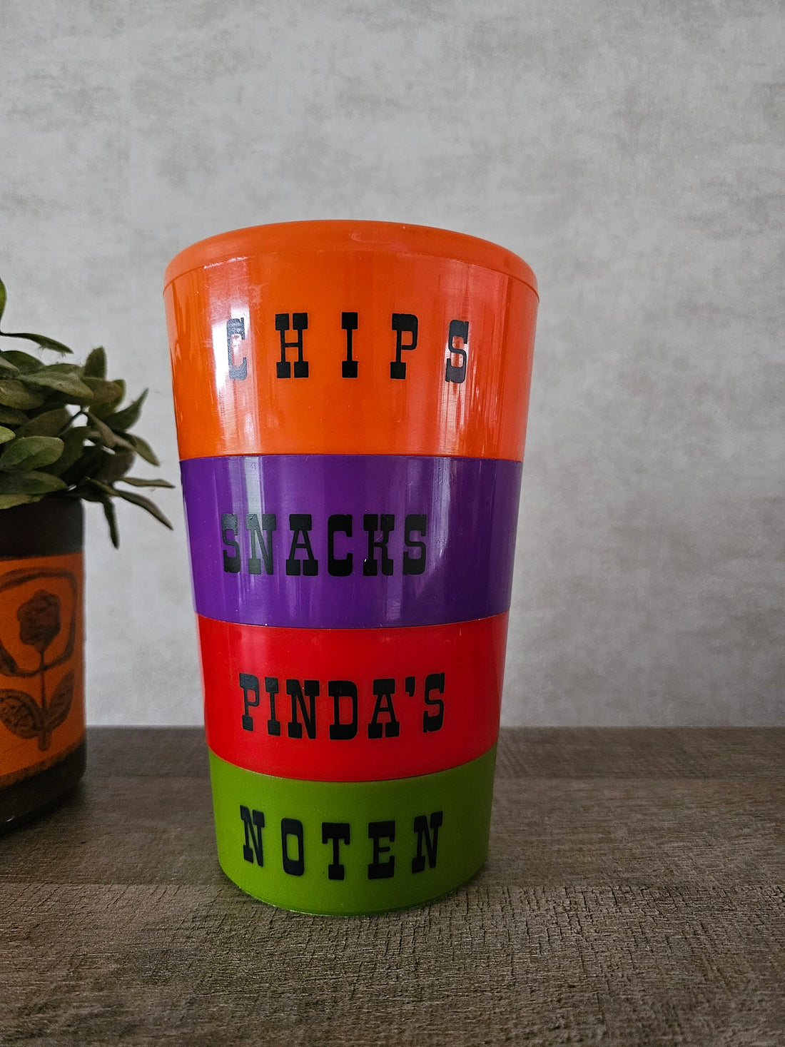 vintage snacktoren schaaltjes jaren 70