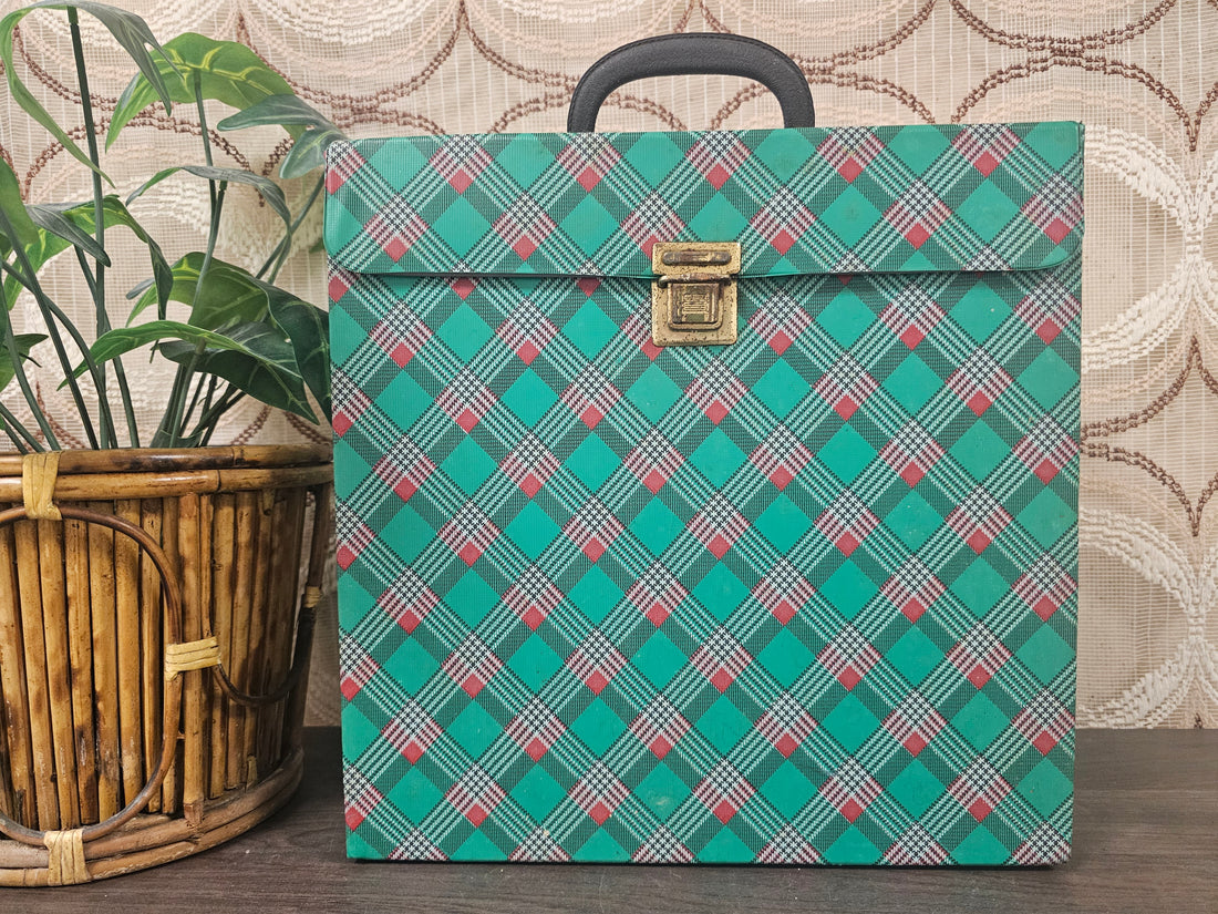 Lp koffer groen geruit