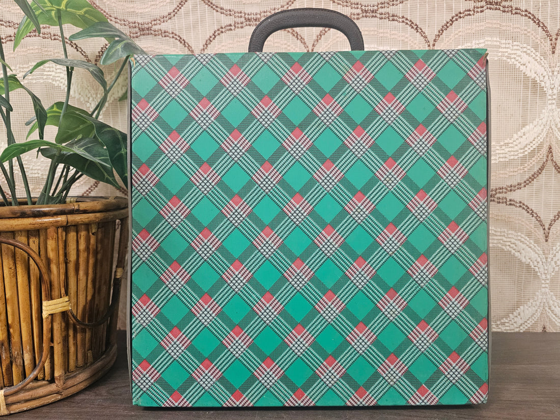 Lp koffer groen geruit