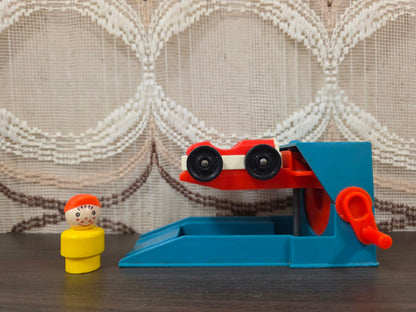 Vintage Fisher Price autobrug met auto