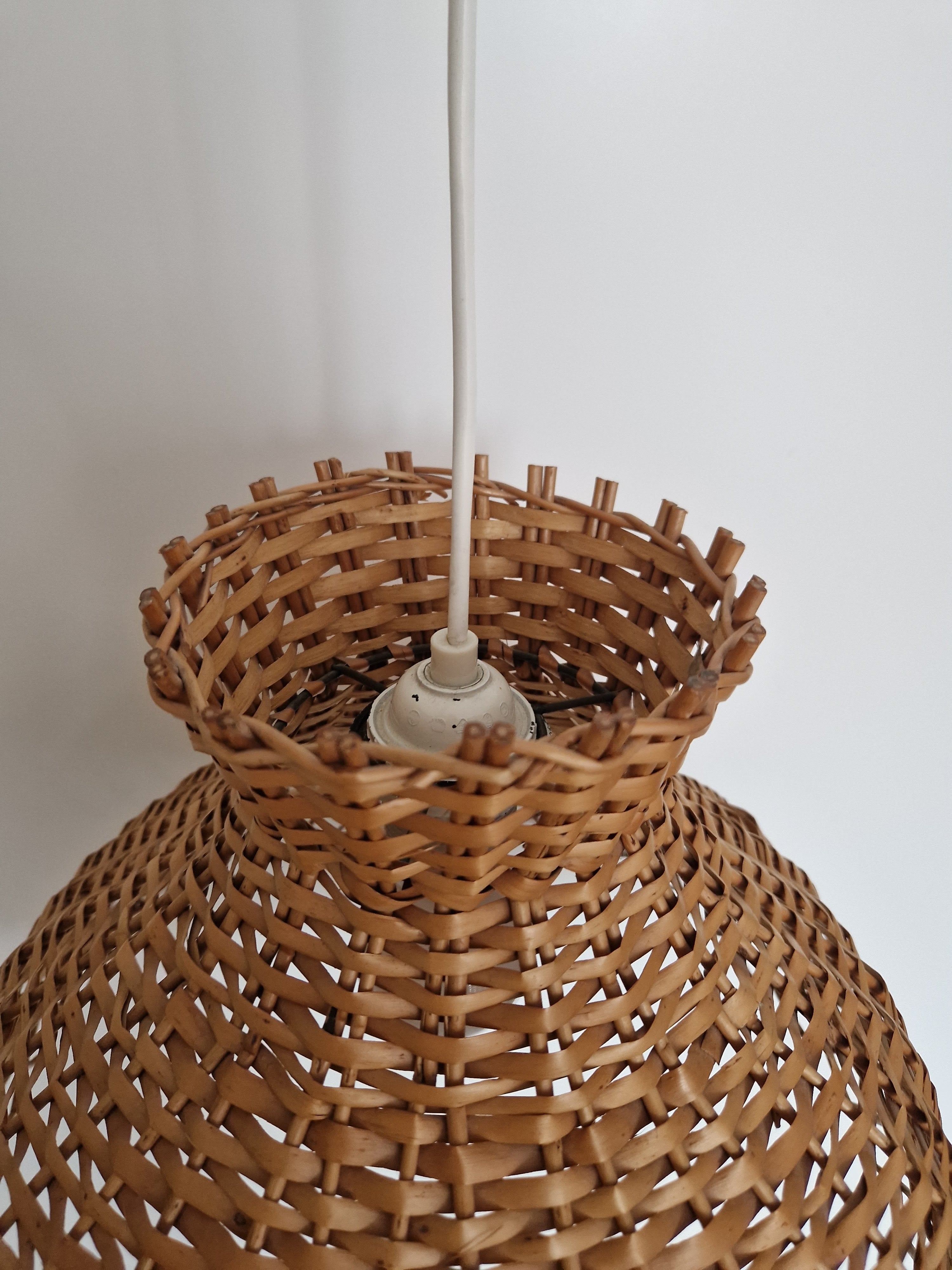 Vintage rieten hanglamp