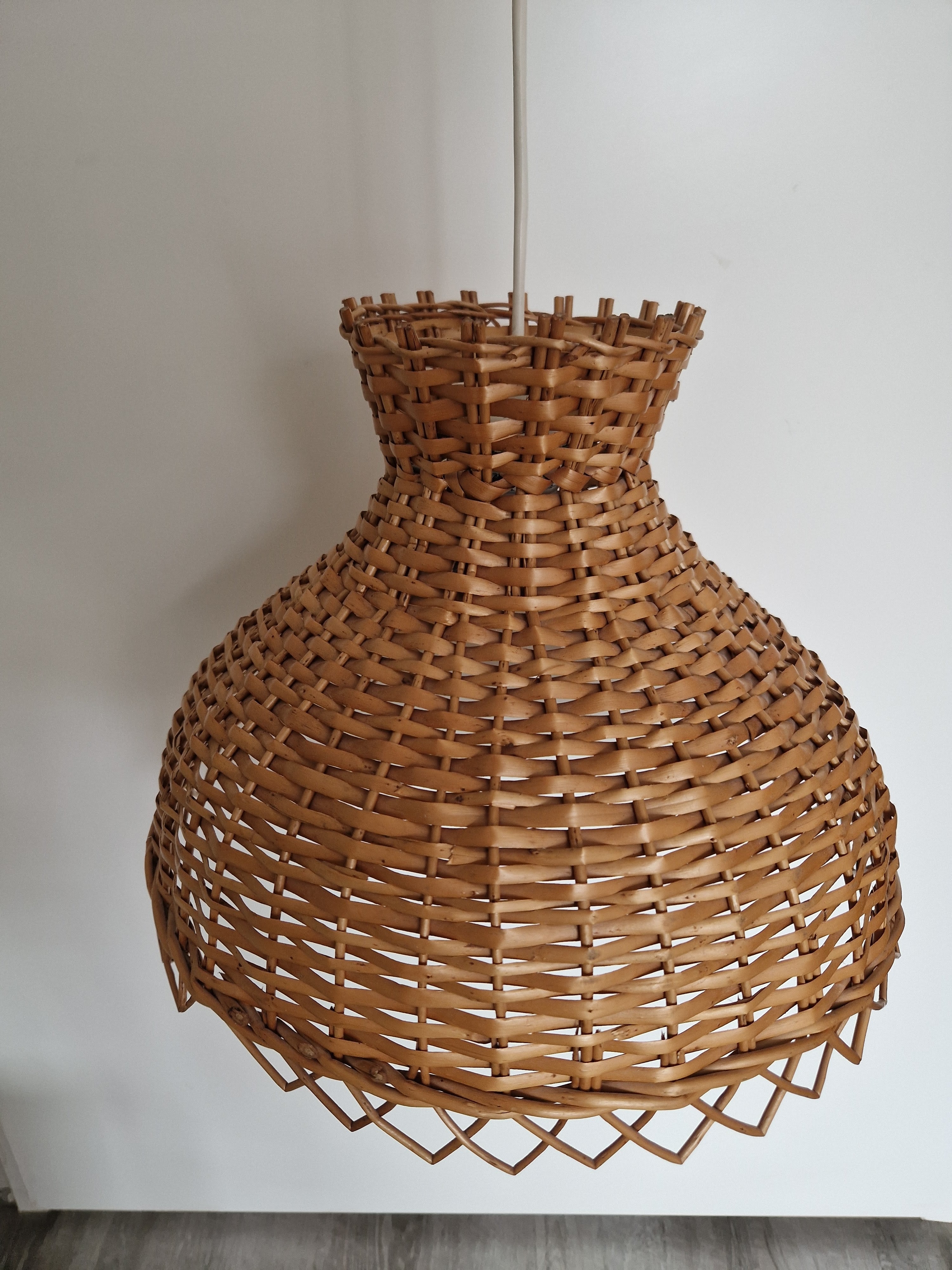 Vintage rieten hanglamp