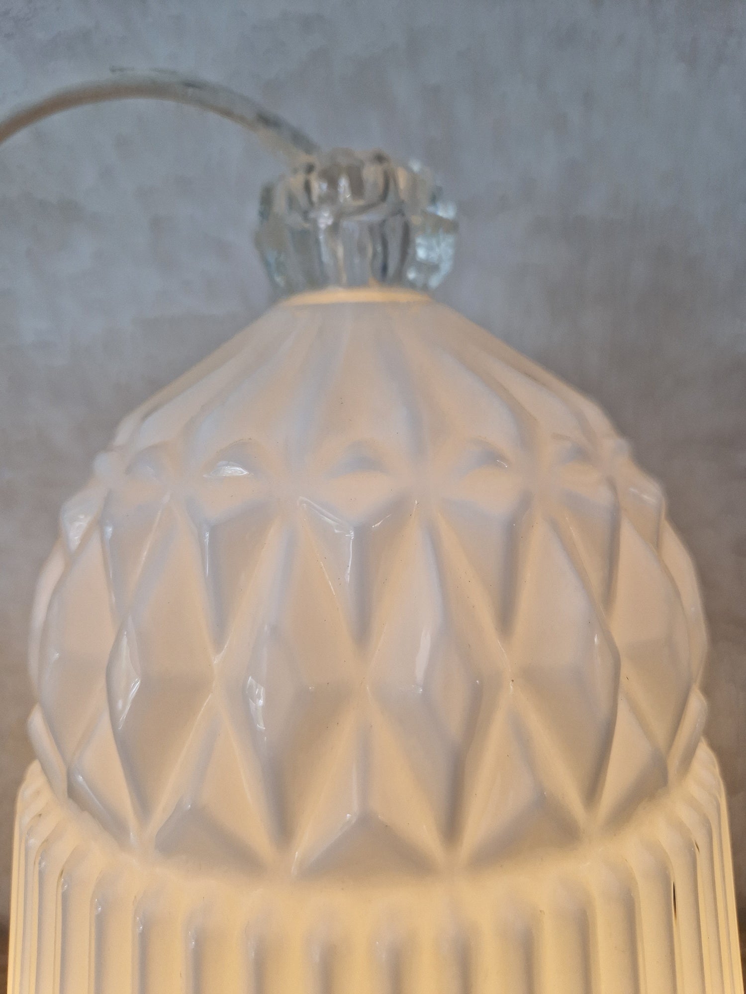 Vintage IKEA Vanadin wit glazen hanglamp design Inma Bermudez
