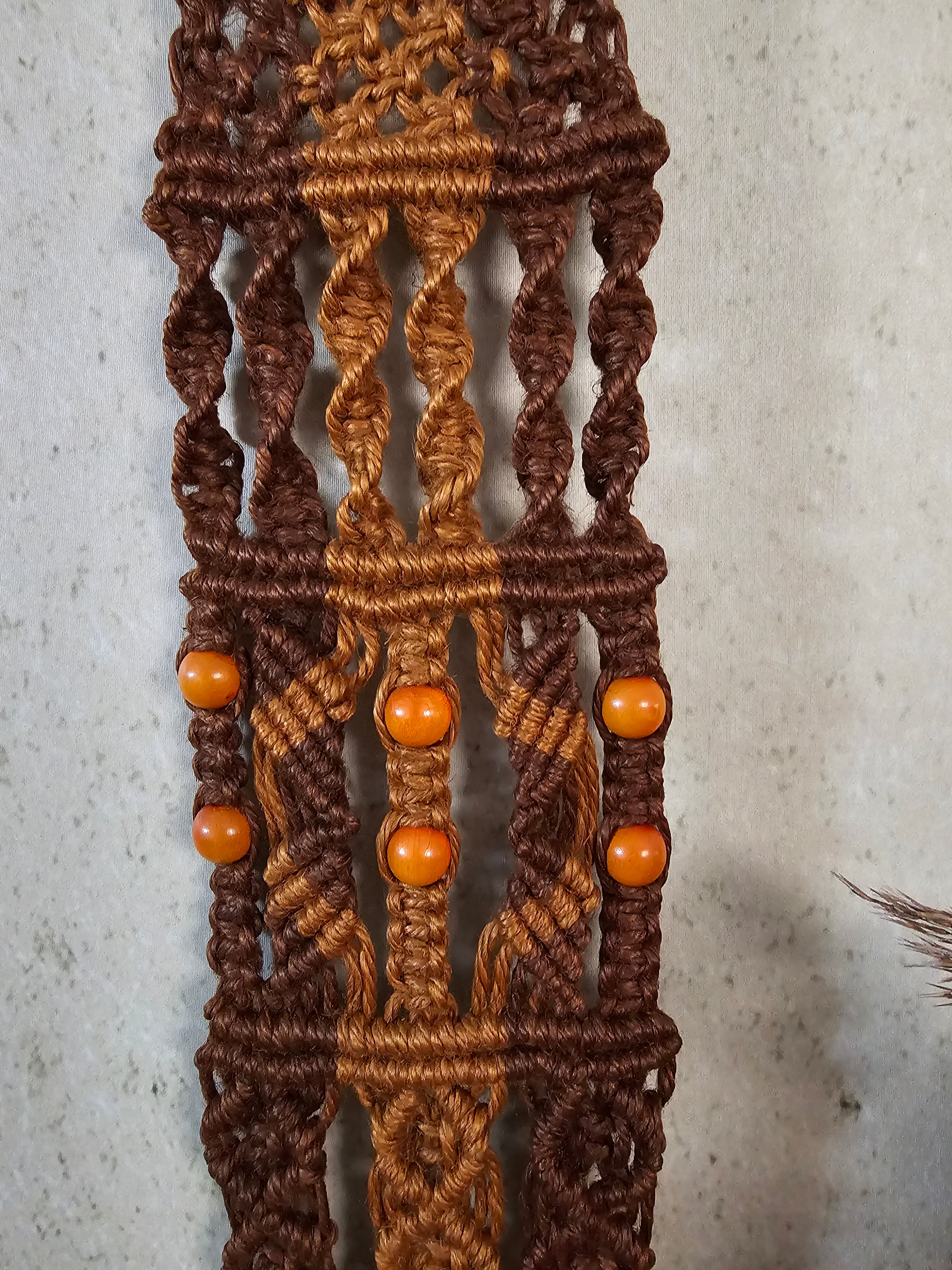 Wanddecoratie macrame handgeknoopt