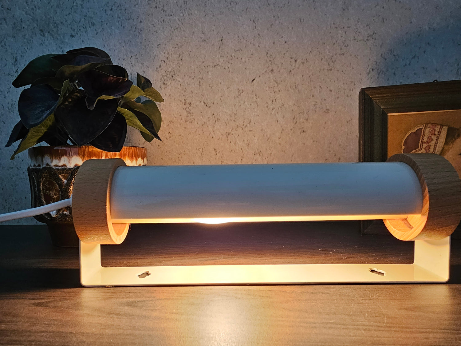 Hema wandlamp / nachtlamp metaal met hout