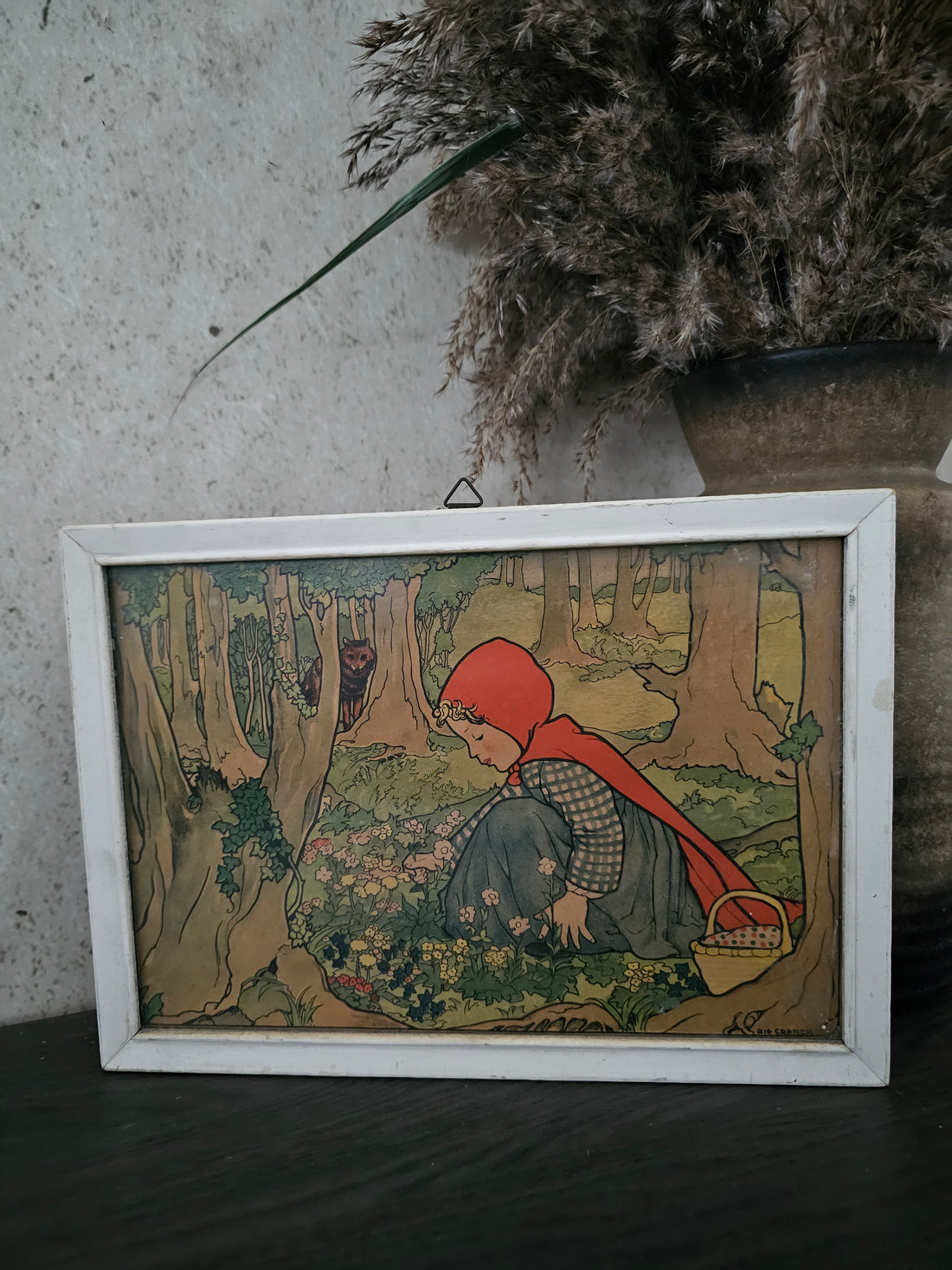 Rie Cramer ingelijste prent "Roodkapje"