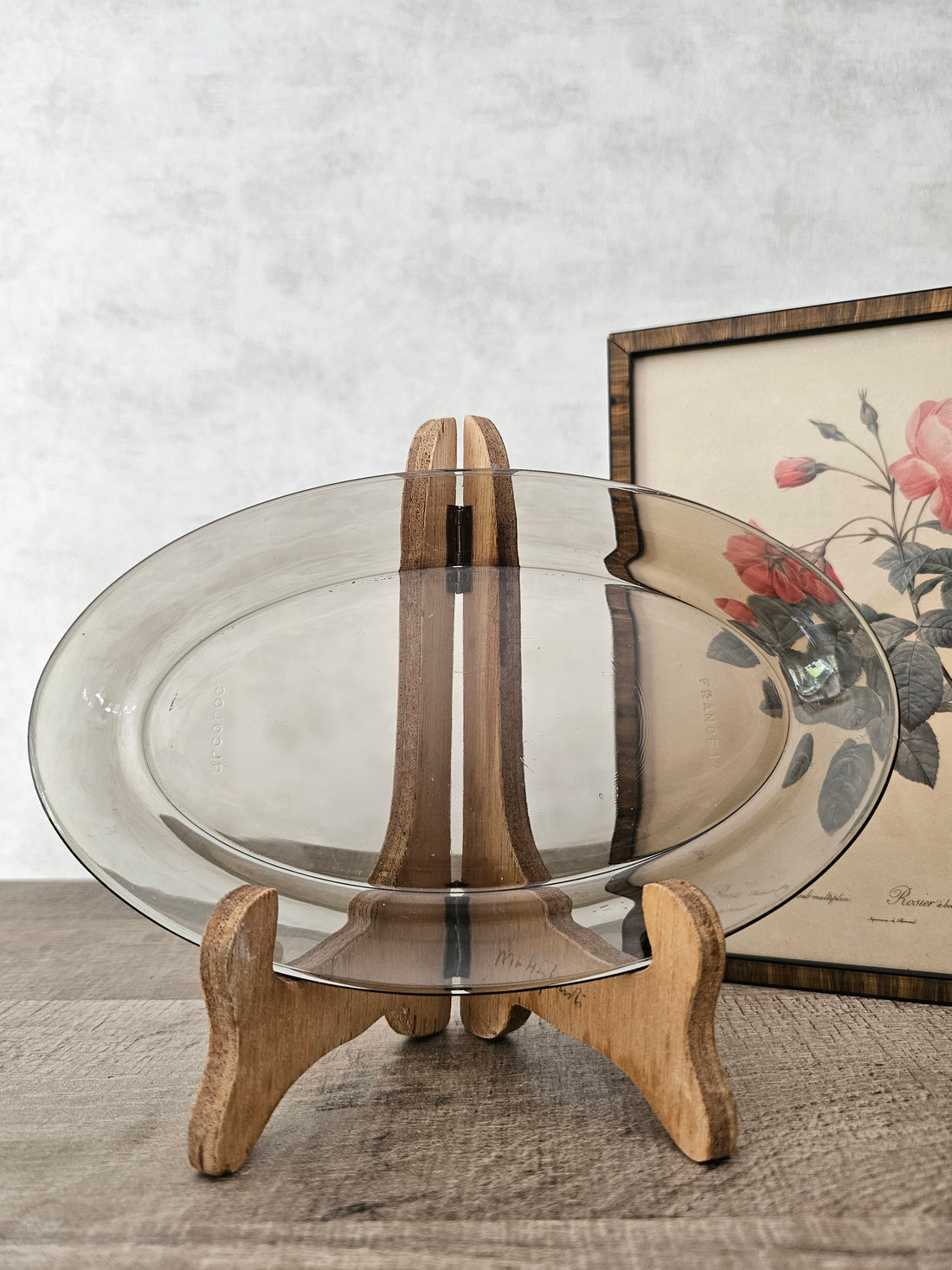 Arcoroc France rookglas ovaal schaaltje